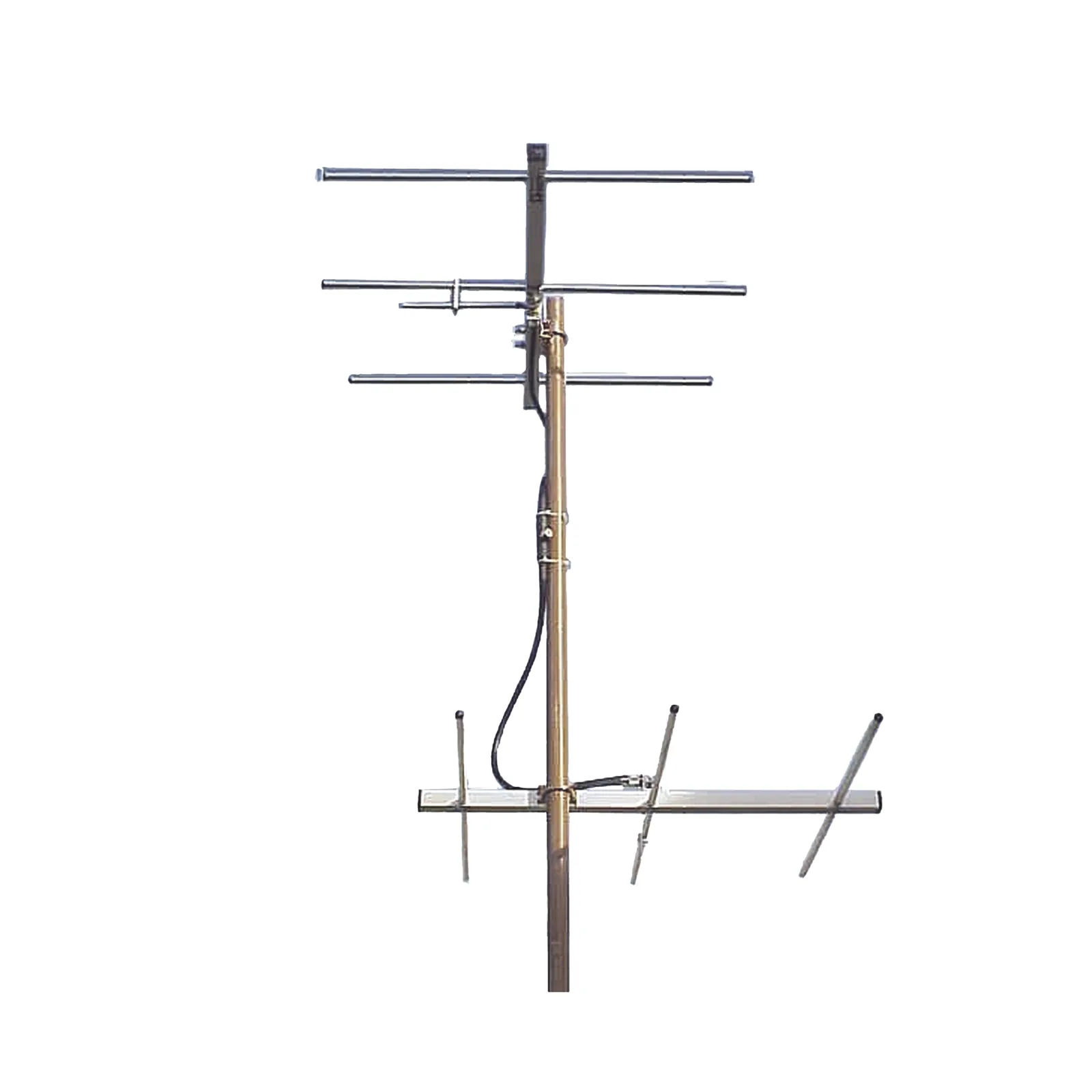 Juego de 2 Antenas Bi-direccionales de 3 elementos para TV, 3 dB, Canal 8