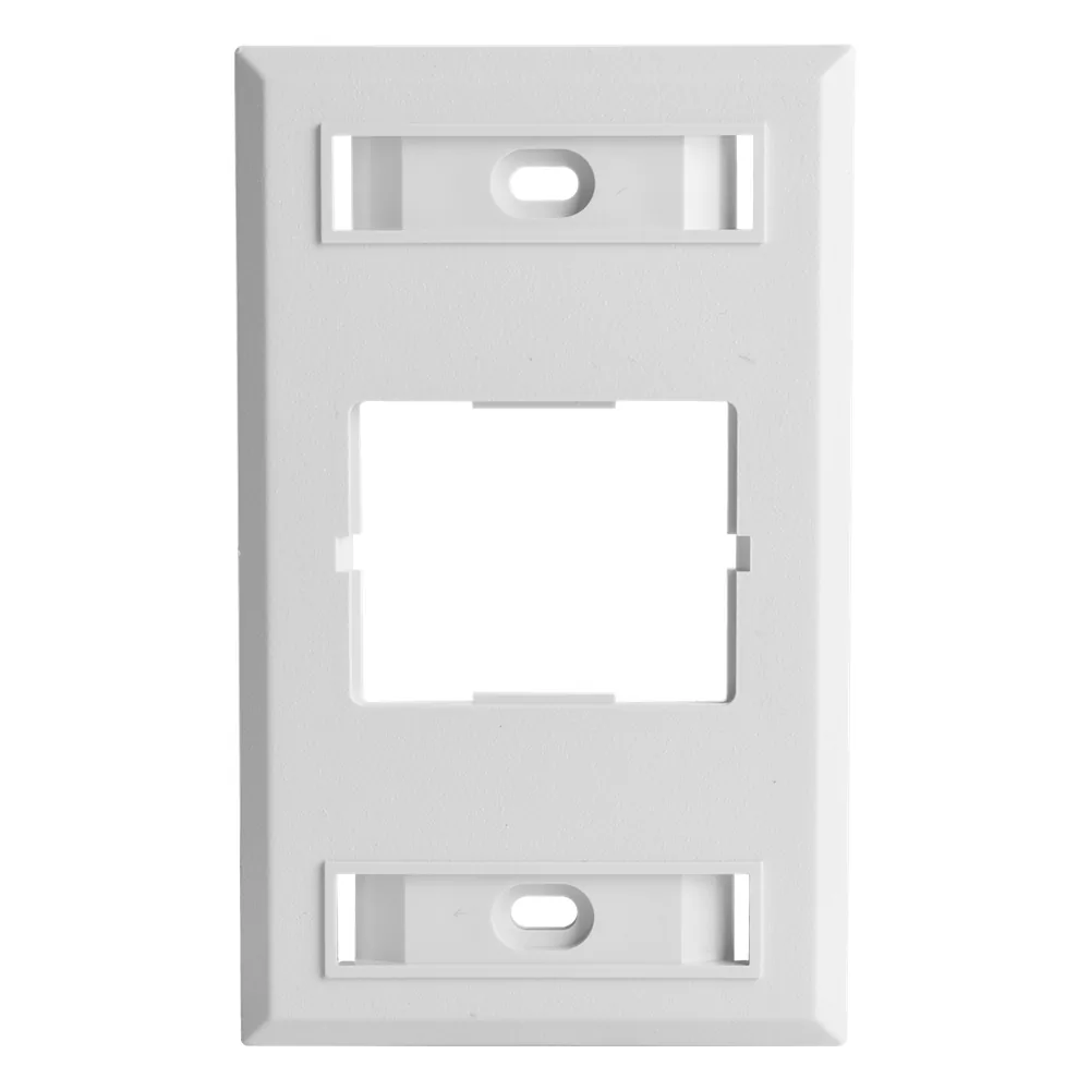 Placa de Pared CT, Para un Acoplador, Color Blanco, Versión Bulk (Sin Empaque Individual)