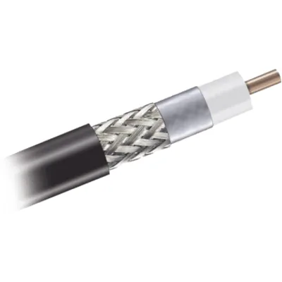 Cable Coaxial 90% de Blindaje, Certificación RoHS, Conductor de Cobre Revestido de Aluminio, 50 Ohms, Carrete de 300 Metros (984.25 Pies)