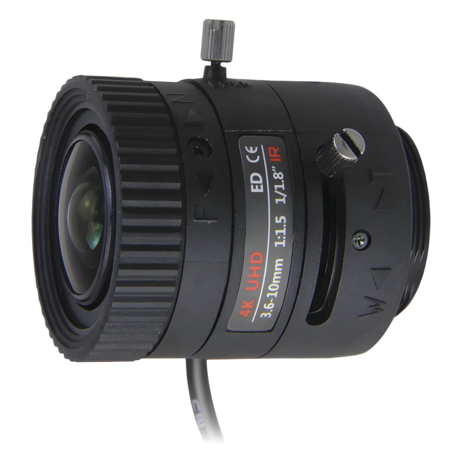 Lente Varifocal 3.6-10 mm / Resolución 4K / Iris Automático / Día/Noche / Formato 1/1.8.