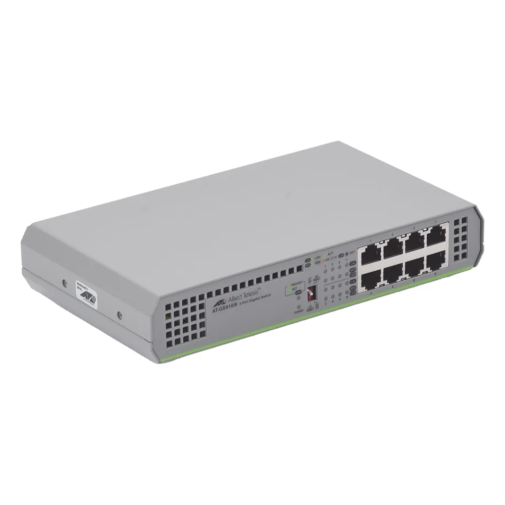 Switch Gigabit No Administrable, 8 Puertos 10/100/1000 Mbps fuente de alimentación interna