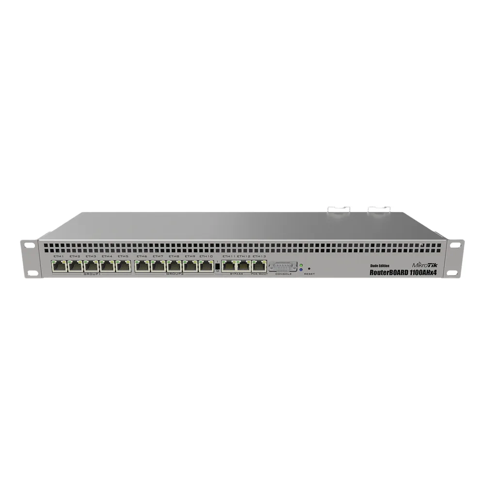 RB1100AHx4, CPU 4 Núcleos, 13 Puertos Gigabit Ethernet, 1 GB Memoria, Licencia Nivel 6