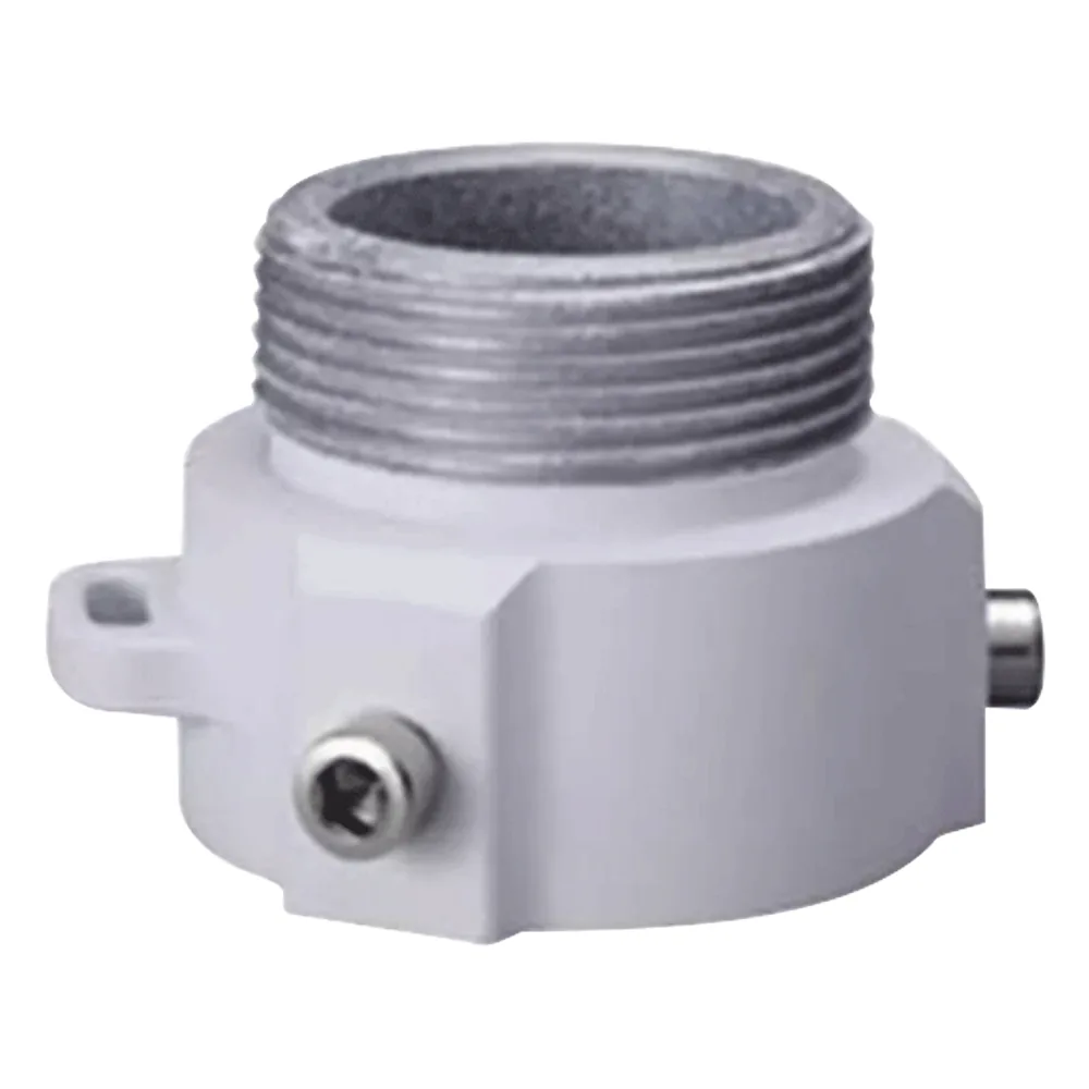 Adaptador con rosca NPT 1.5 pulgadas para instalación de domos PTZ IP en pared, poste o esquina