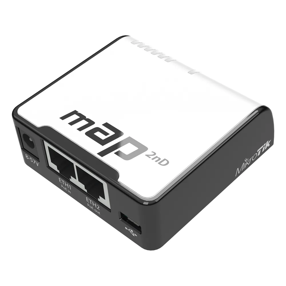 (mAP) 2 Puertos Fast Ethernet, 1 Puerto MicroUSB, WiFi 2.4 GHz 802.11 b/g/n