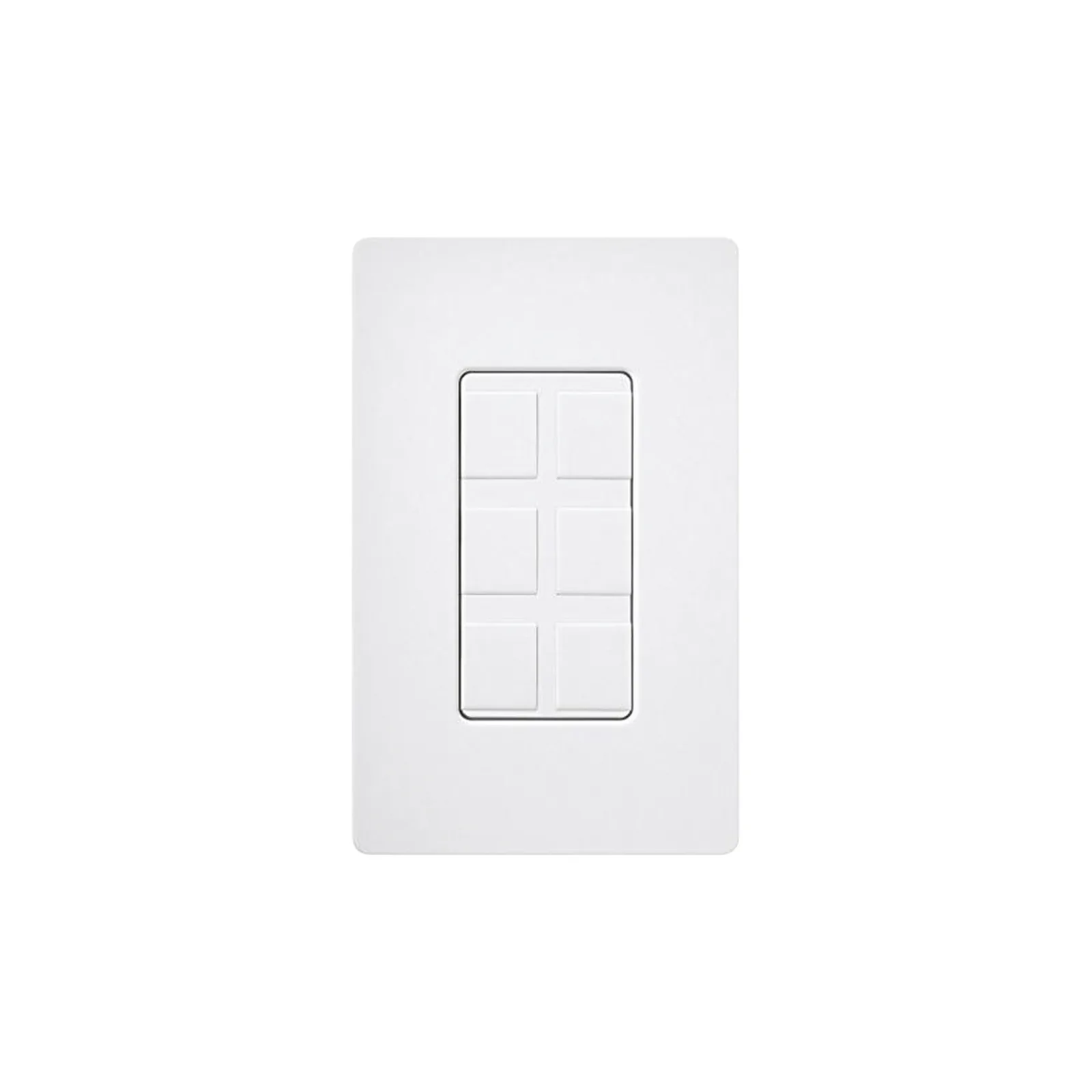 Marco de 6 puertos personalizable para conectores de red, fibra óptica, coaxial y telefonía, línea Claro, color blanco