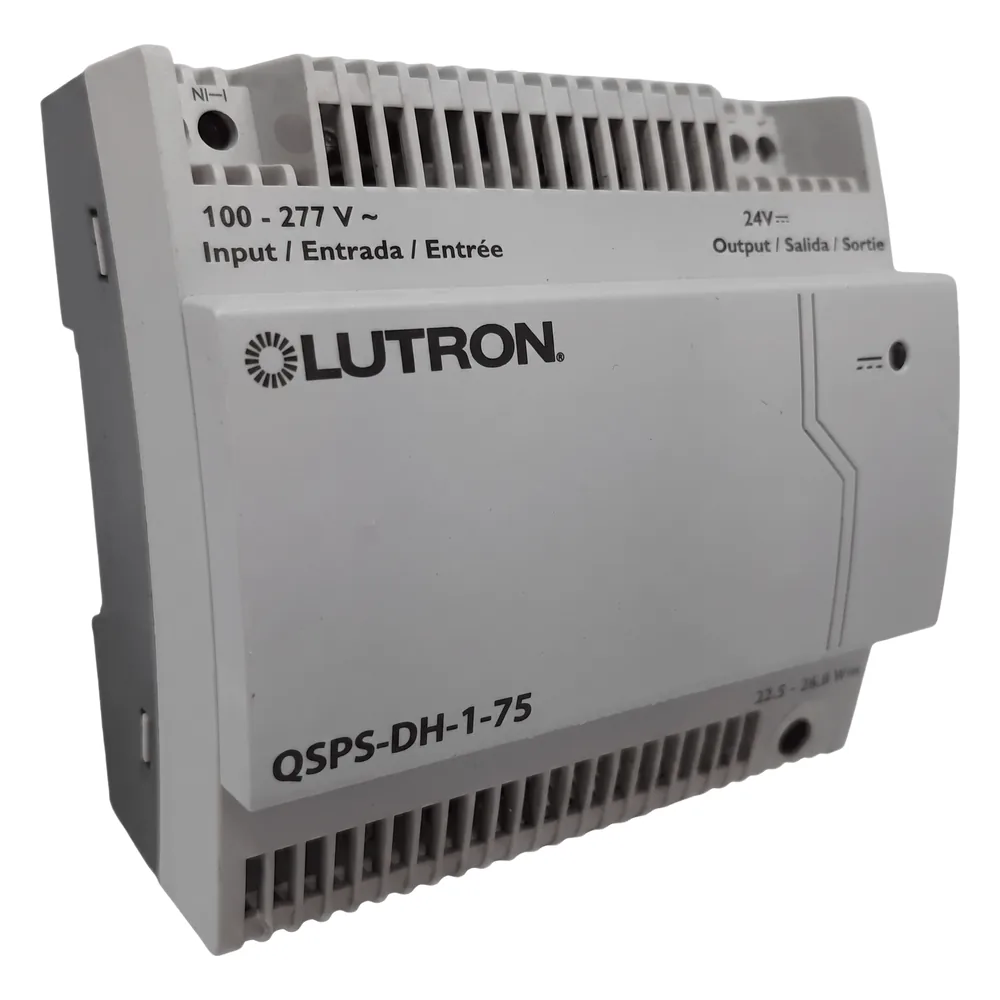 Fuente de alimentación de 24 V CC y 2.5 A para enlace QS, alimenta hasta 75 unidades de consumo (PDU), entrada 100-277 V~, montaje en riel DIN de 35 mm o en superficie