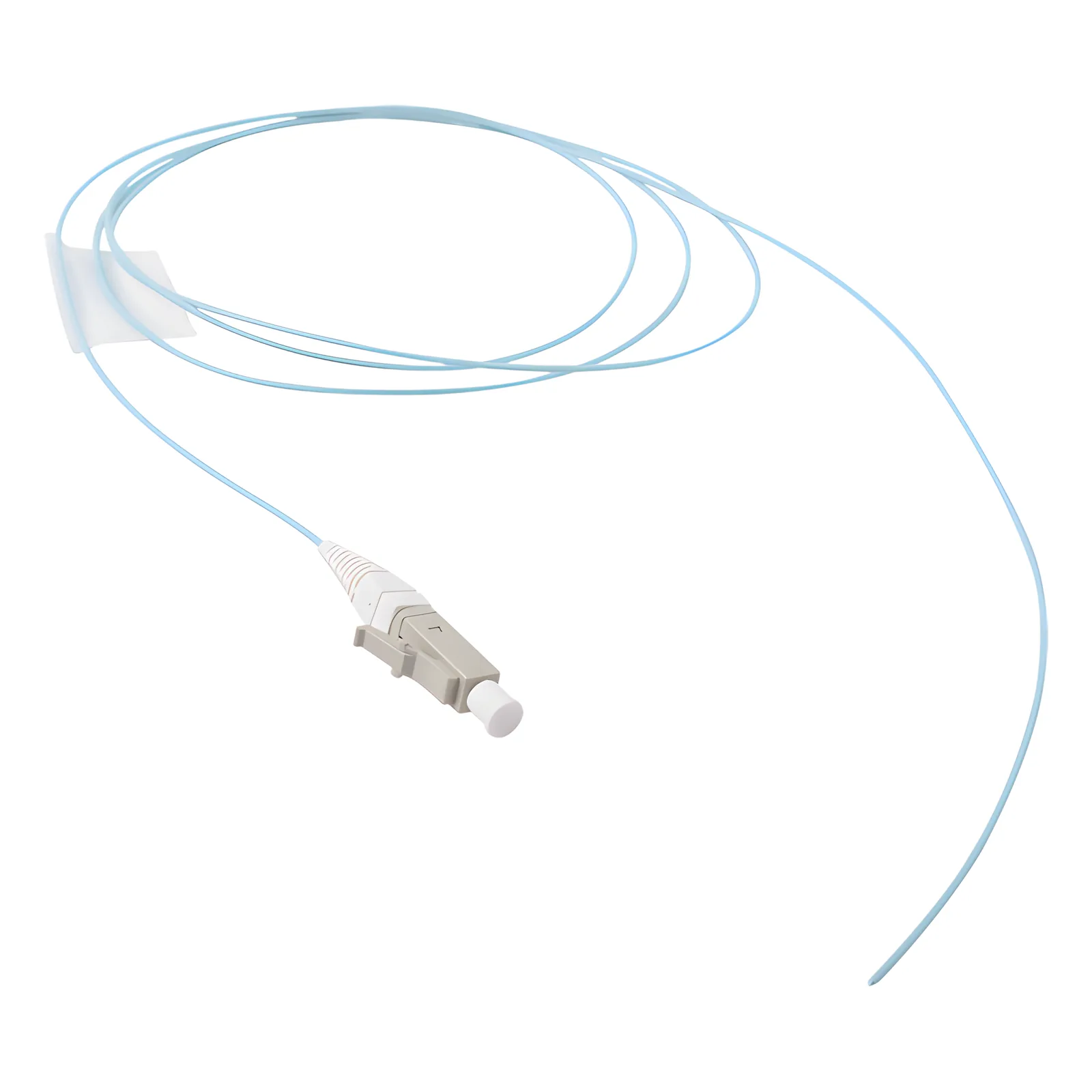Pigtail de Fibra Óptica LC Simplex, Multimodo OM3 XGLO 50/125, LS0H, Color Aqua, 1 Metro (3.28 Pies)