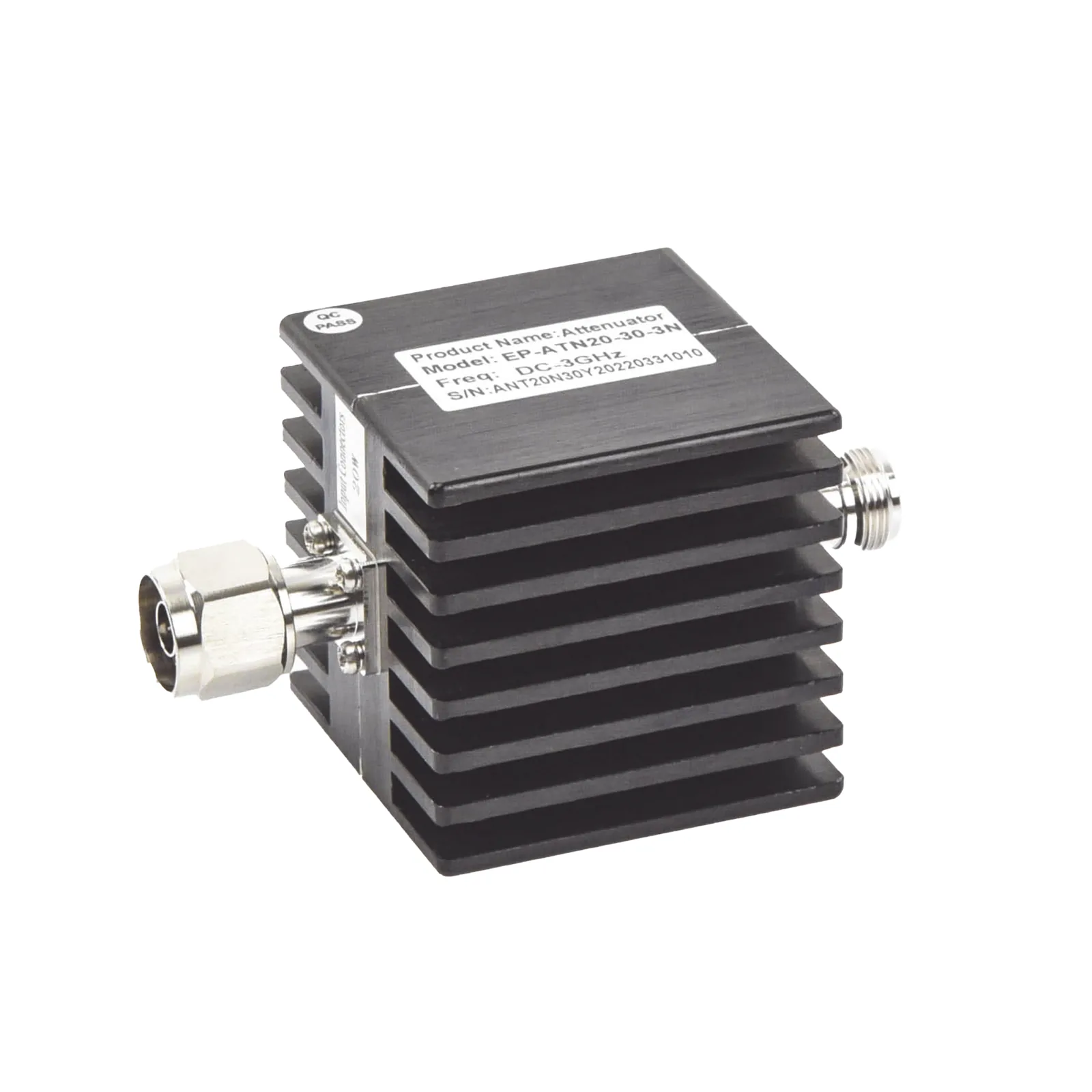 Atenuador en Línea de 30 dB / 20 Watt Máx. / CD-3 GHz / Interiores / N macho - N hembra.
