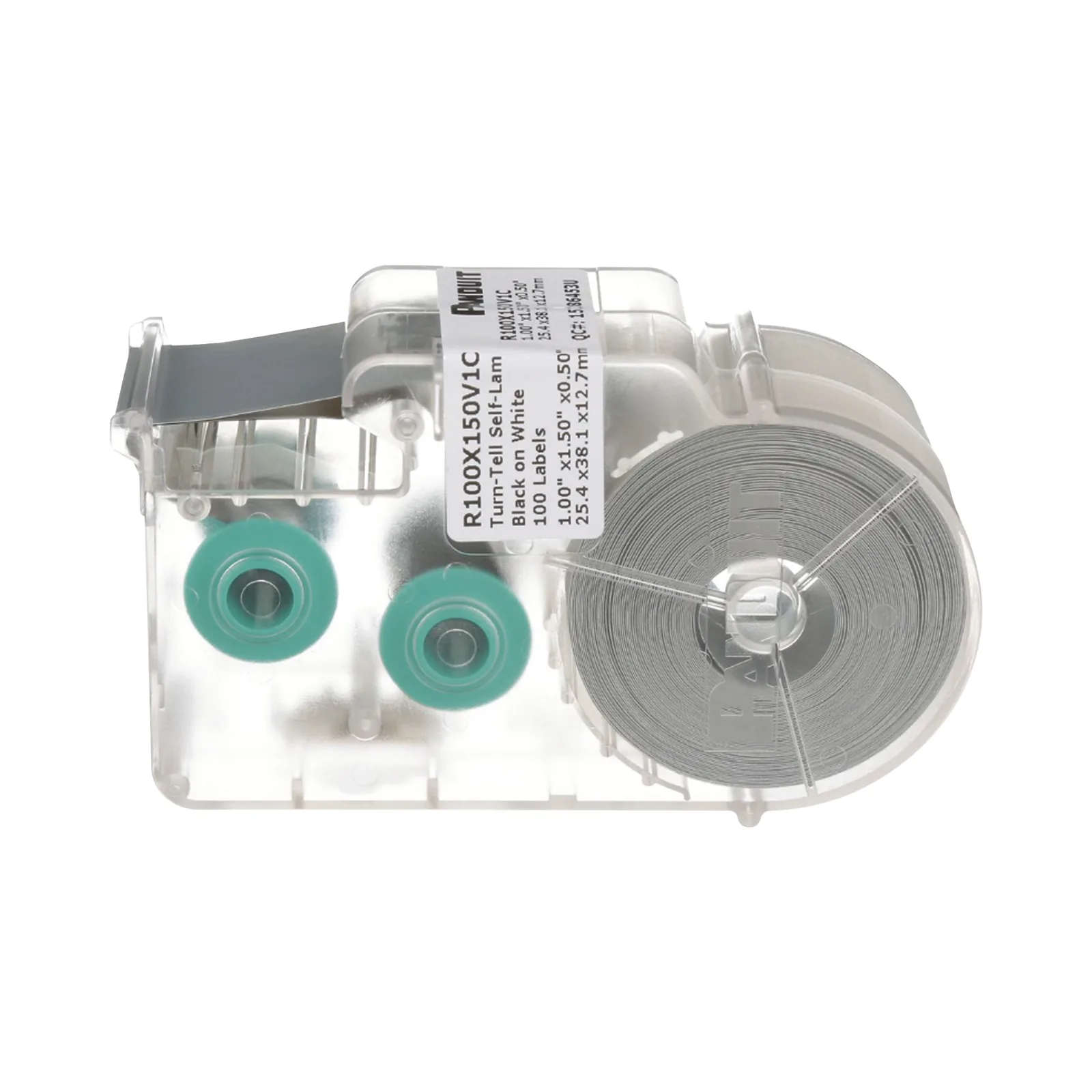 Casete de 100 Etiquetas Autolaminadas Turn-Tell, con Rotación para Mejor Visibilidad, para Cables de Redes de Cobre o Fibra Óptica, de 5.5 a 7.1 mm (0.22 a 0.28 pulgadas) de Diámetro