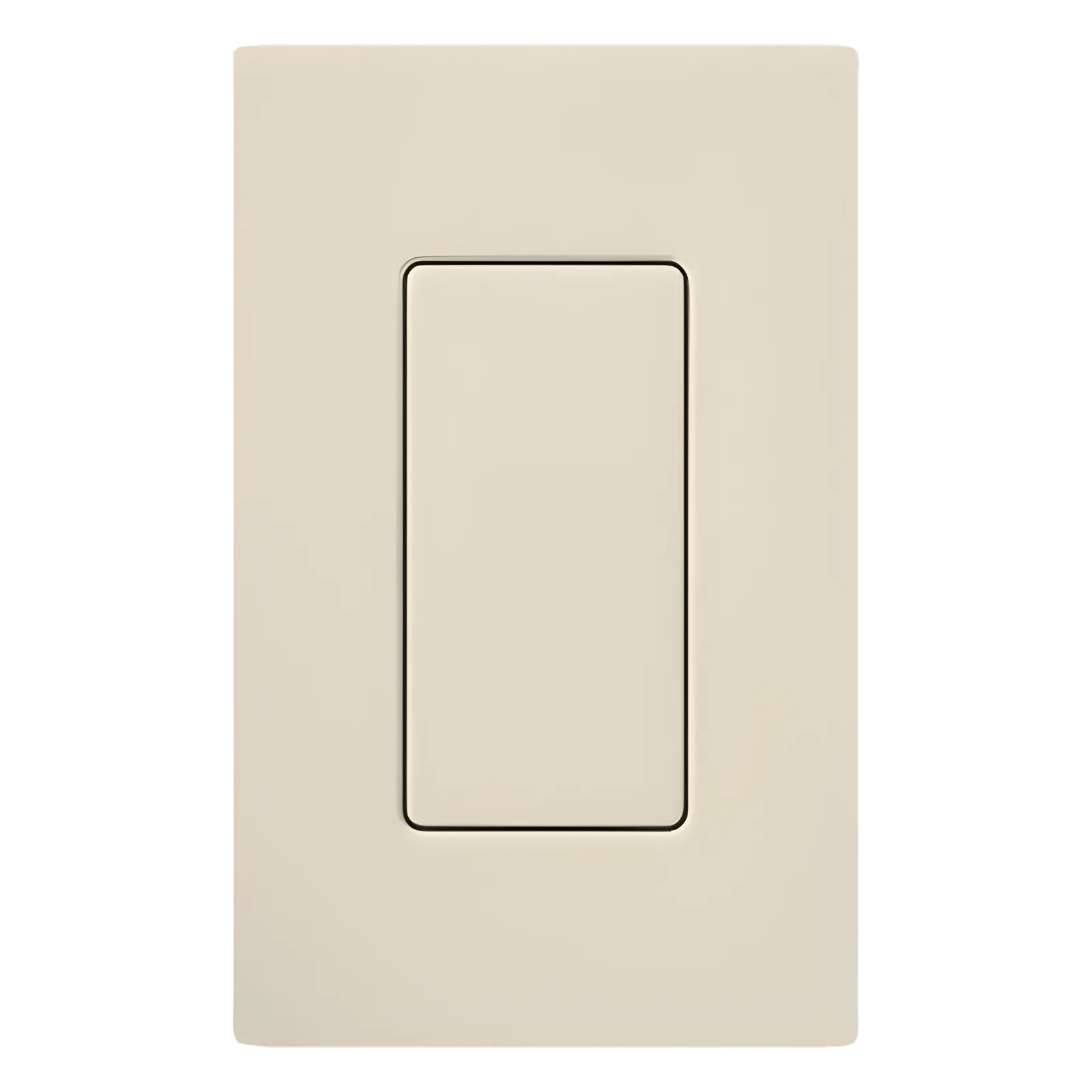 Inserto ciego para placa de pared estilo decorador, acabado brillante en color almendra claro, cubre una apertura sin usar en placas Lutron Claro