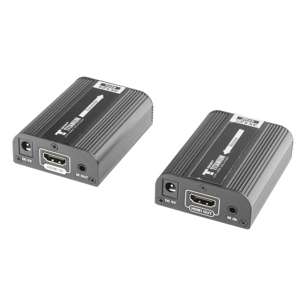 Kit Extensor HDMI para distancias de 30 metros / Resolución 4K x 2K@ 30 Hz/ Cat 6, 6a y 7 / HDCP2.2 / HDMI 2.0 / Soporta PCM, HDbitT / Soporta control remoto del equipo fuente.