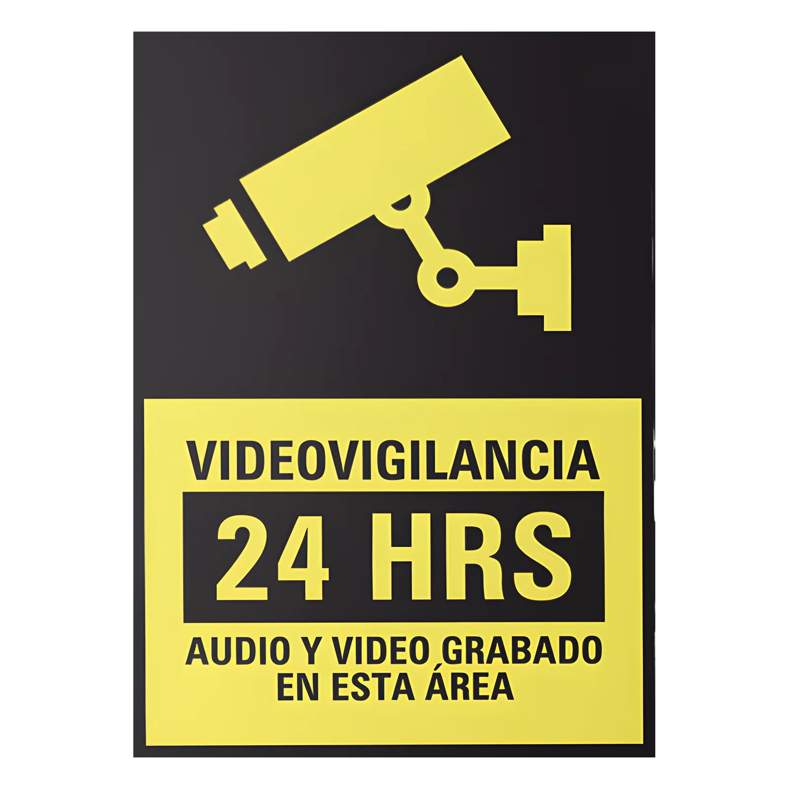 Etiqueta de Videovigilancia en Vinil Adhesivo Mate / Paquete con 10