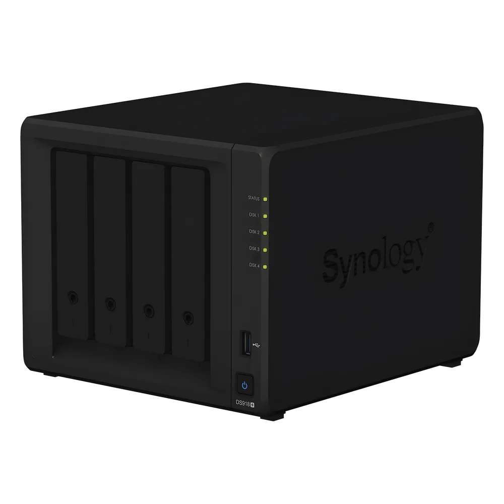 Servidor NAS de escritorio con 4 bahías / Expandible a 9 bahías / Hasta 108 TB / Soporta Hasta 40 Cámaras