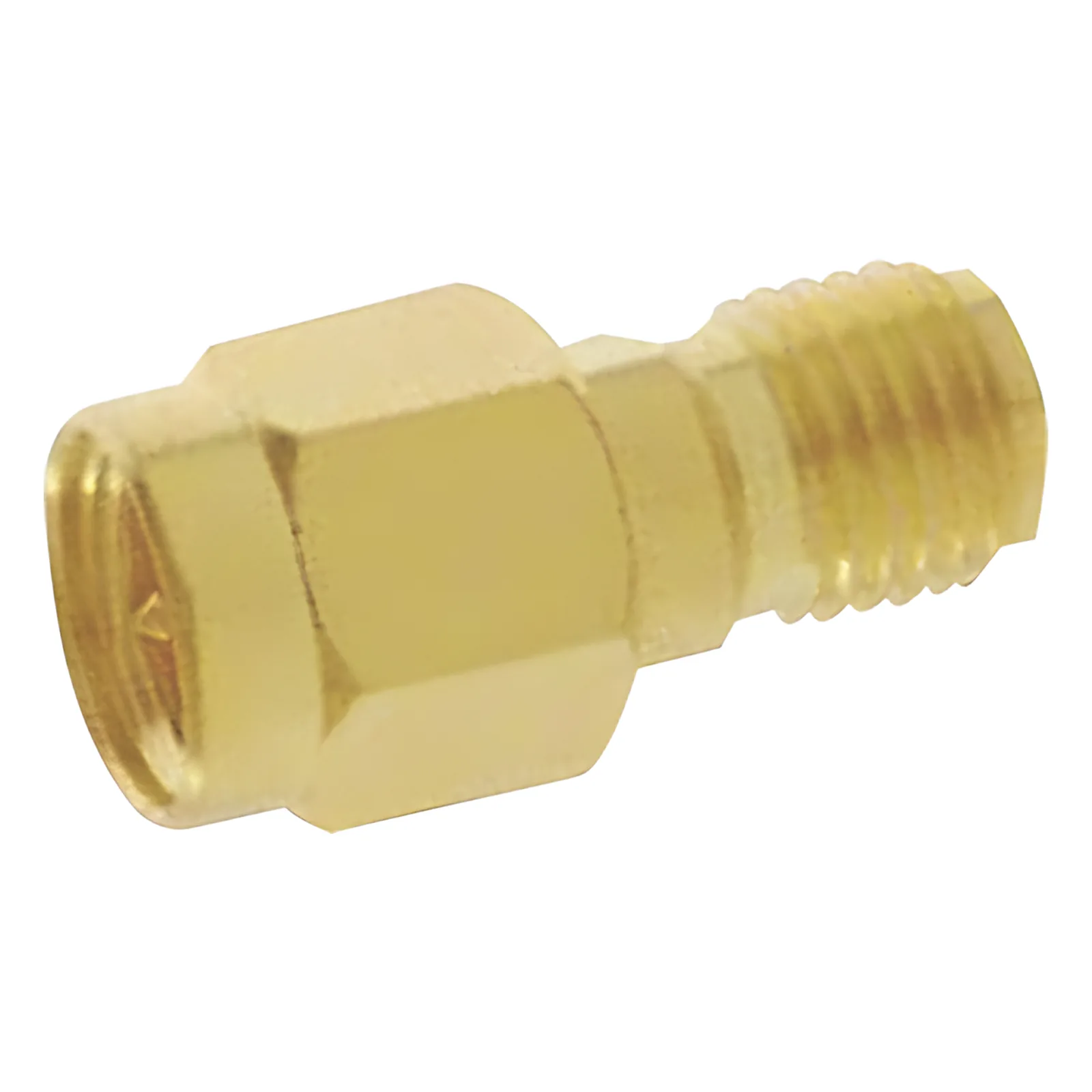 Adaptador en Línea, de Conector SMA Macho a SMA Hembra Inverso, Oro/ Oro/ Teflón.
