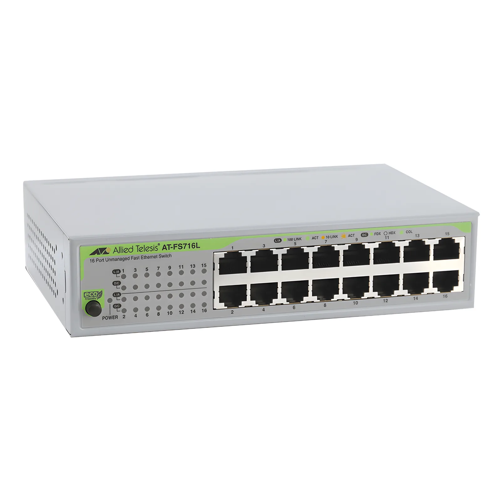 Switch No Administrable, 16 Puertos 10/100 Mbps con fuente de alimentación interna