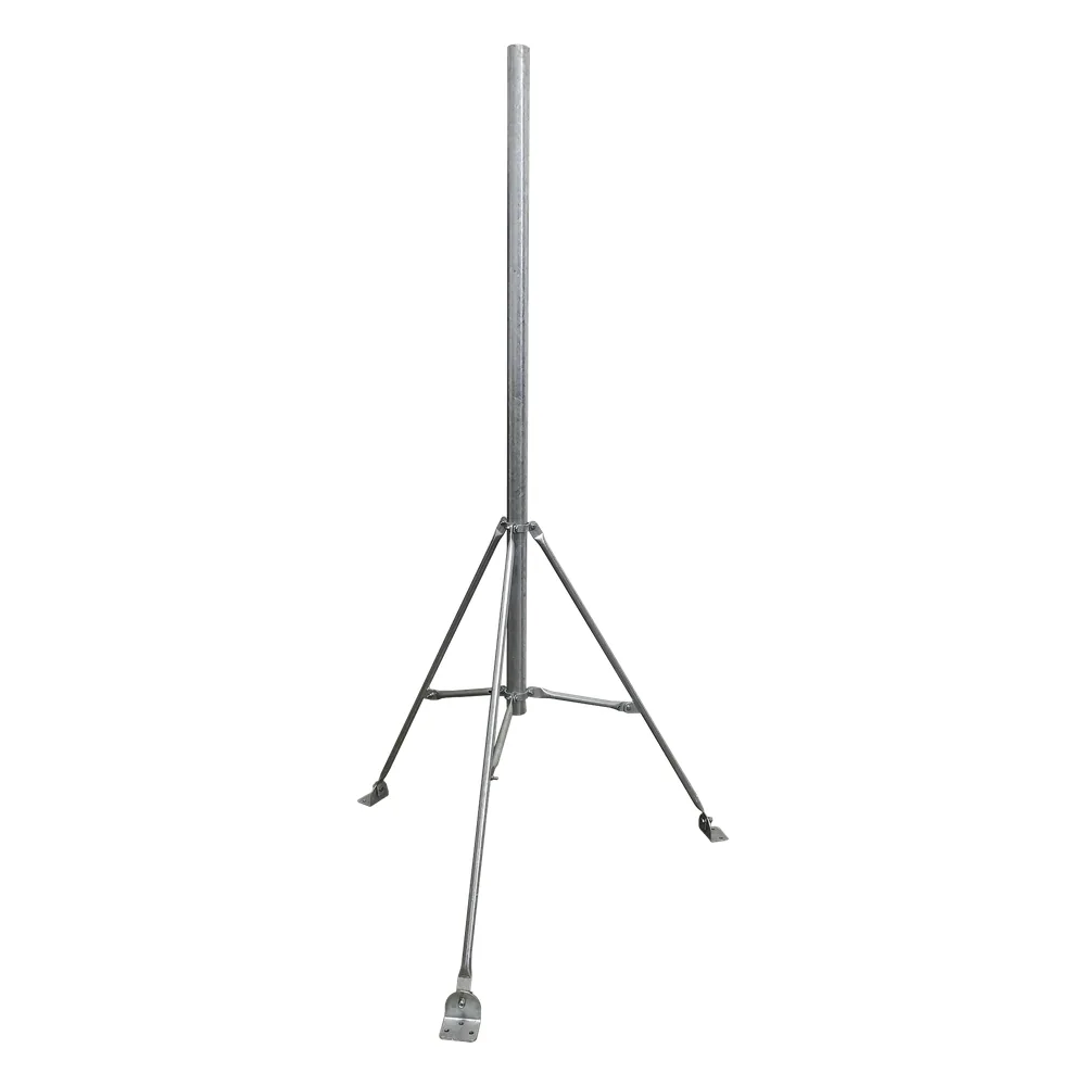 Tripie de con tubo de 2" para alcanzar 3 metros. Acero Galvanizado en Caliente.