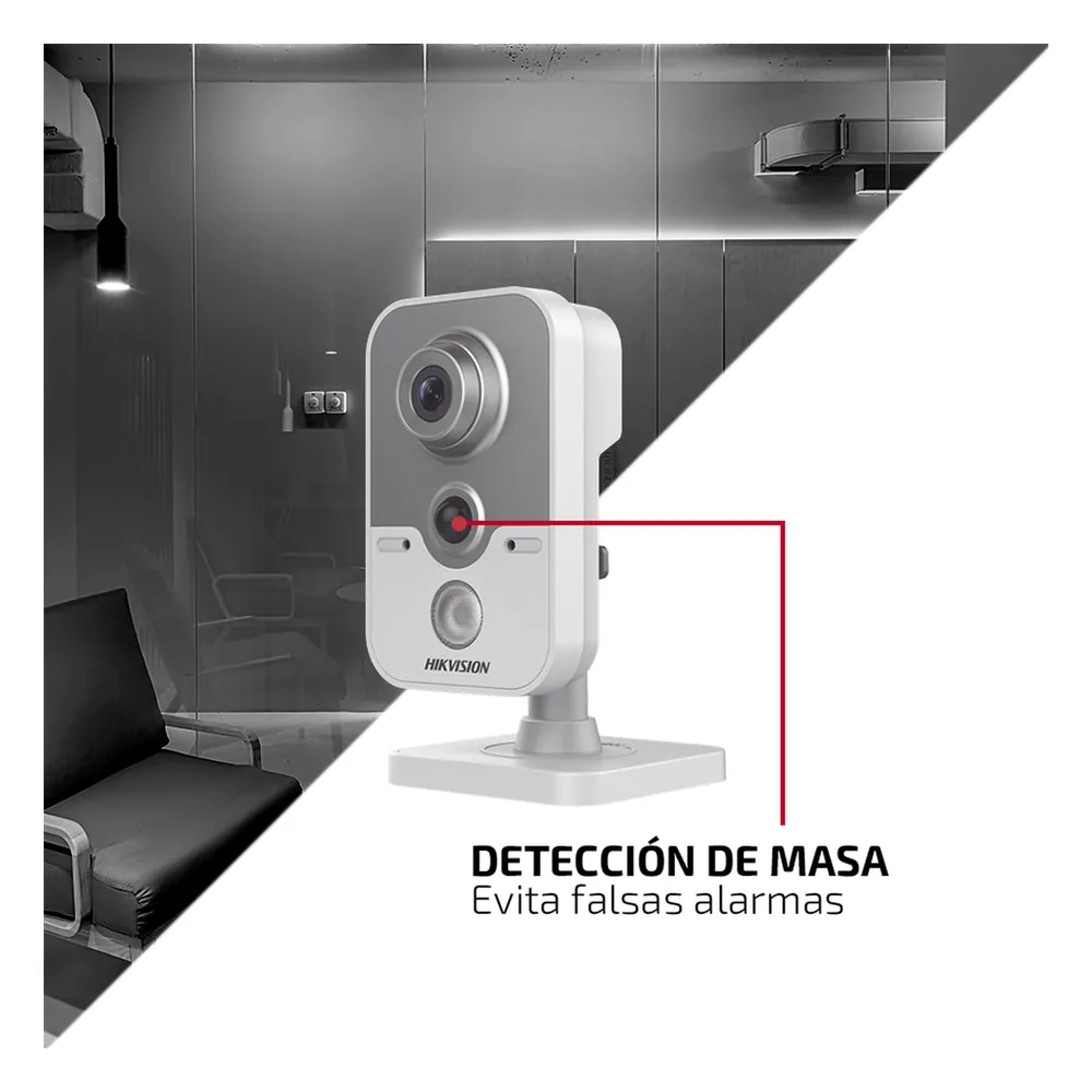Cubo TURBO 1080p / TECNOLOGÍA PIR / Gran Angular 103º / Lente 2.8 mm / IR EXIR Inteligente 20 mts / Micrófono Integrado / Interior