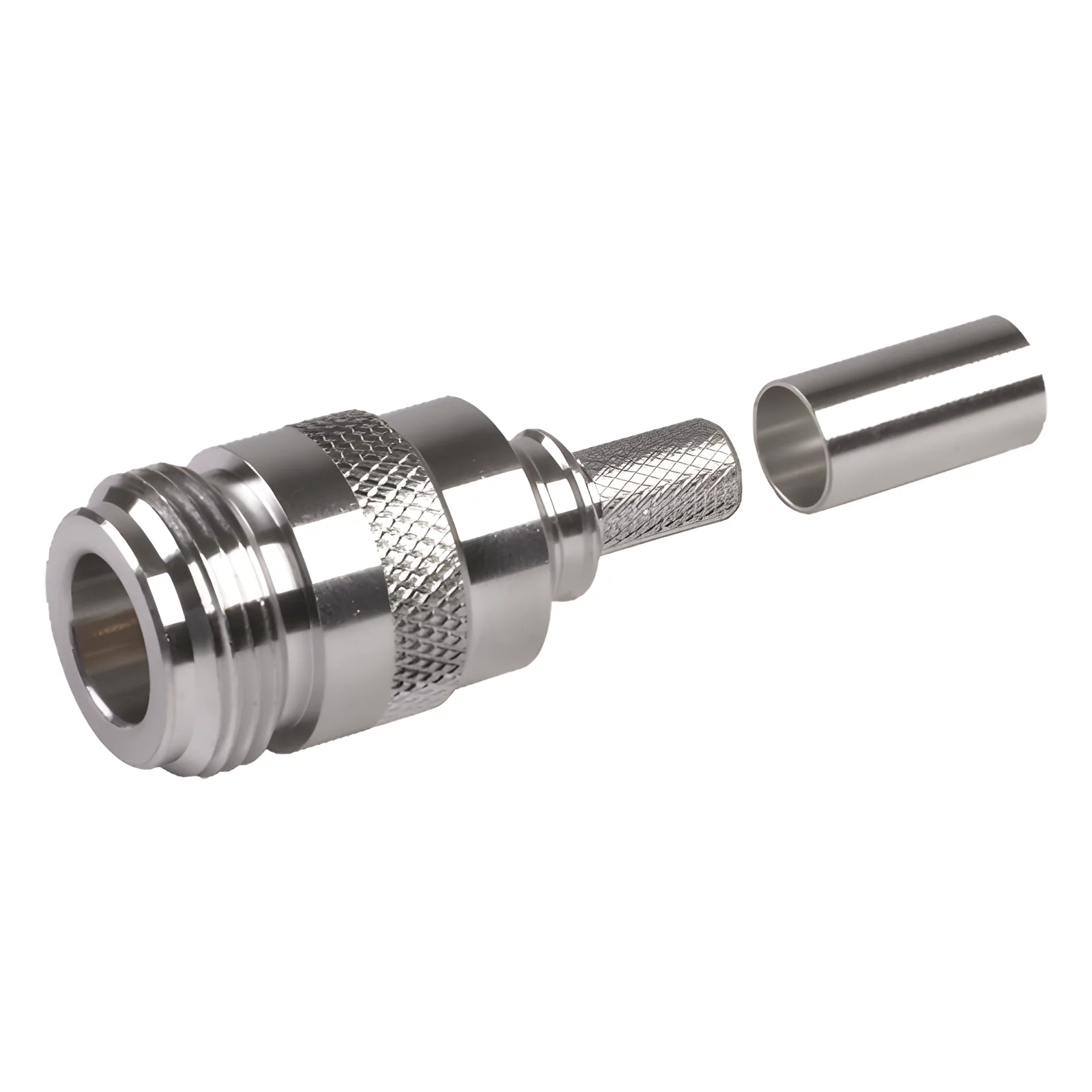 Conector N Hembra Plegable con Pin Cautivo para cables