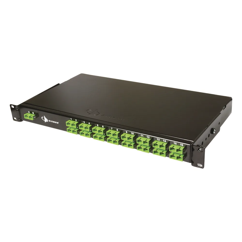 Splitter PON Tipo Panel de 1X32, con Conectores SCU de Entrada y SCU de Salida, 1UR, Color Negro