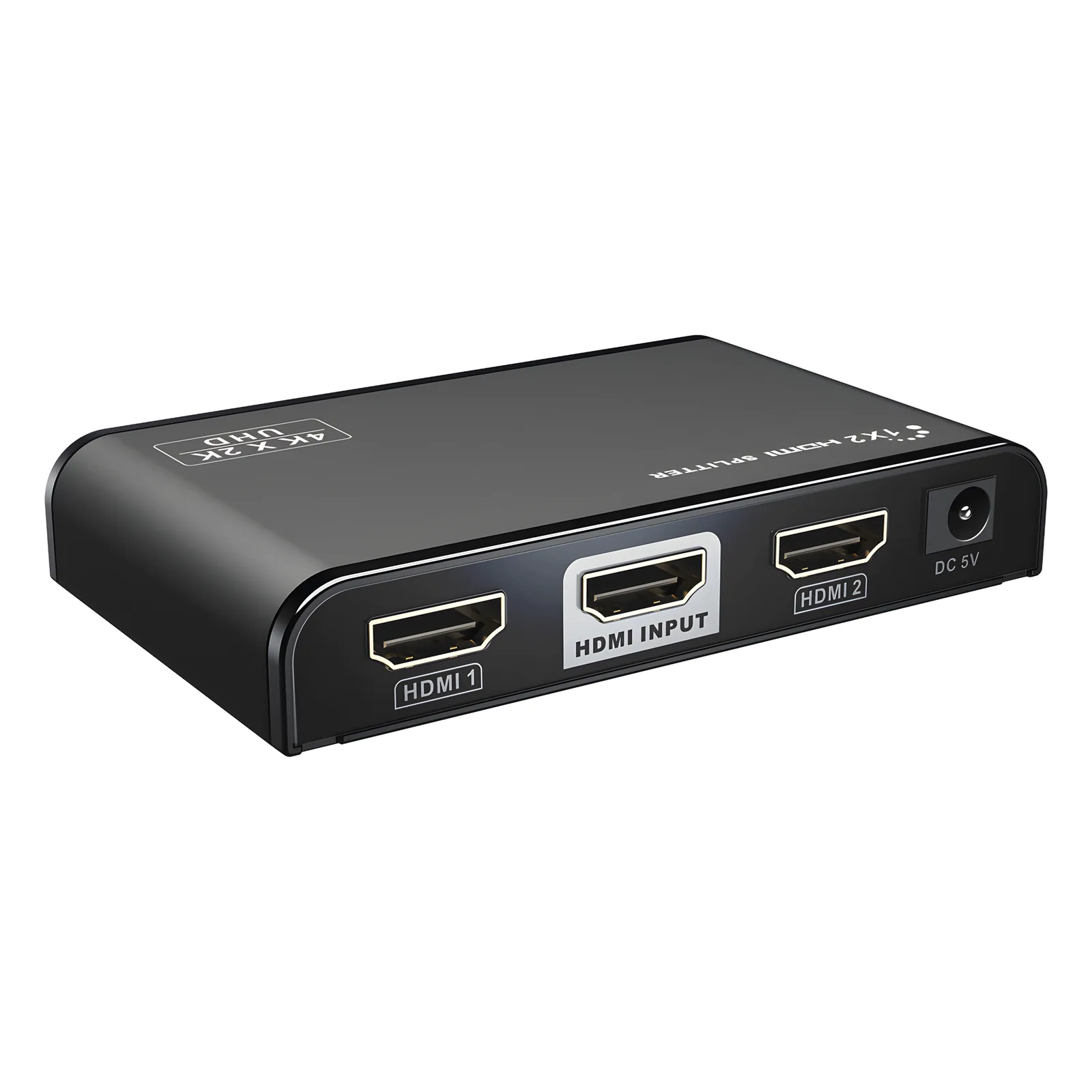 Divisor (Splitter) HDMI 4K de 1 entrada a 2 salidas / Soporta 4K×2K / HDMI 2.0 / HDCP 2.2 / HDMI 3D / Longitud del cable de Entrada ≤30m, Salida ≤25m / Divide 1 Entrada de video HDMI a 2 Salidas de Video HDMI (Simultaneas).