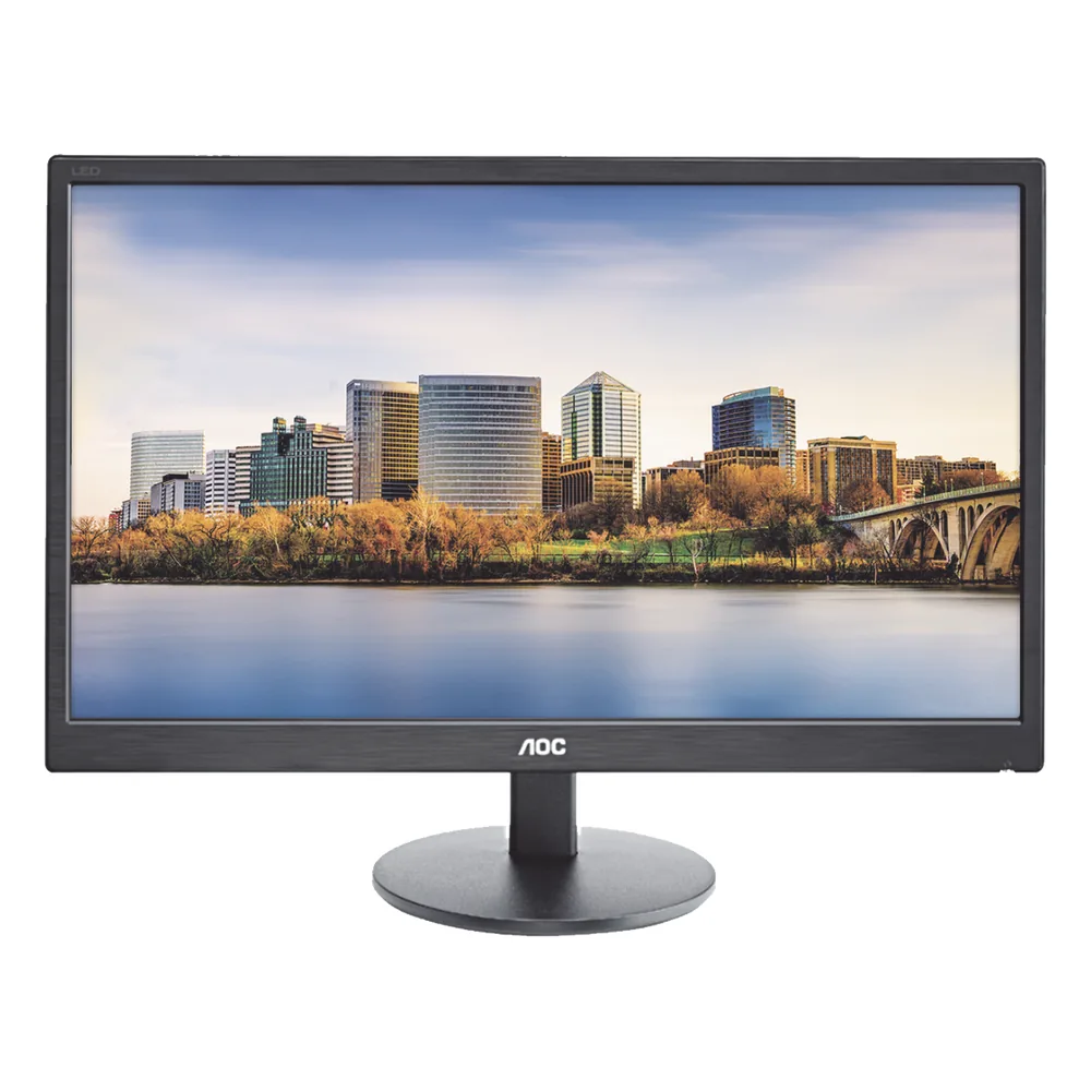 Monitor LED de 24", Resolución 1920 x 1080 Pixeles con Entradas de Video VGA/HDMI. Panel MVA y Altavoces Integrados. Compatible VESA