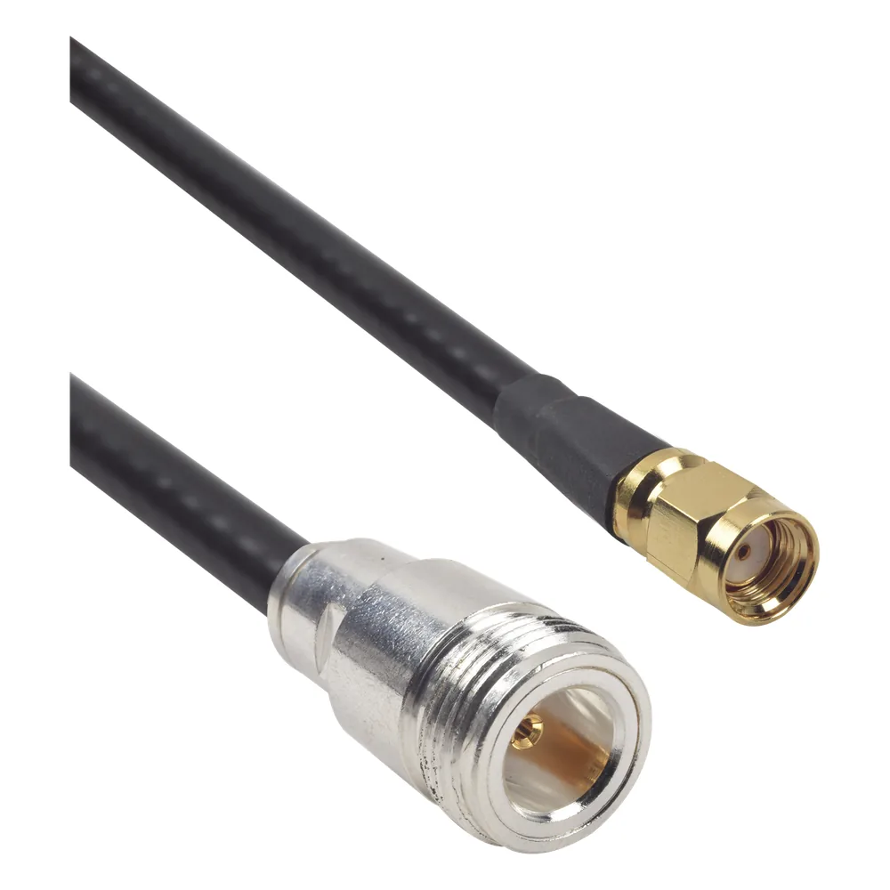 Cable LMR-240UF (Ultra Flex) de 60 cm con conectores N Hembra y SMA Macho Inverso.