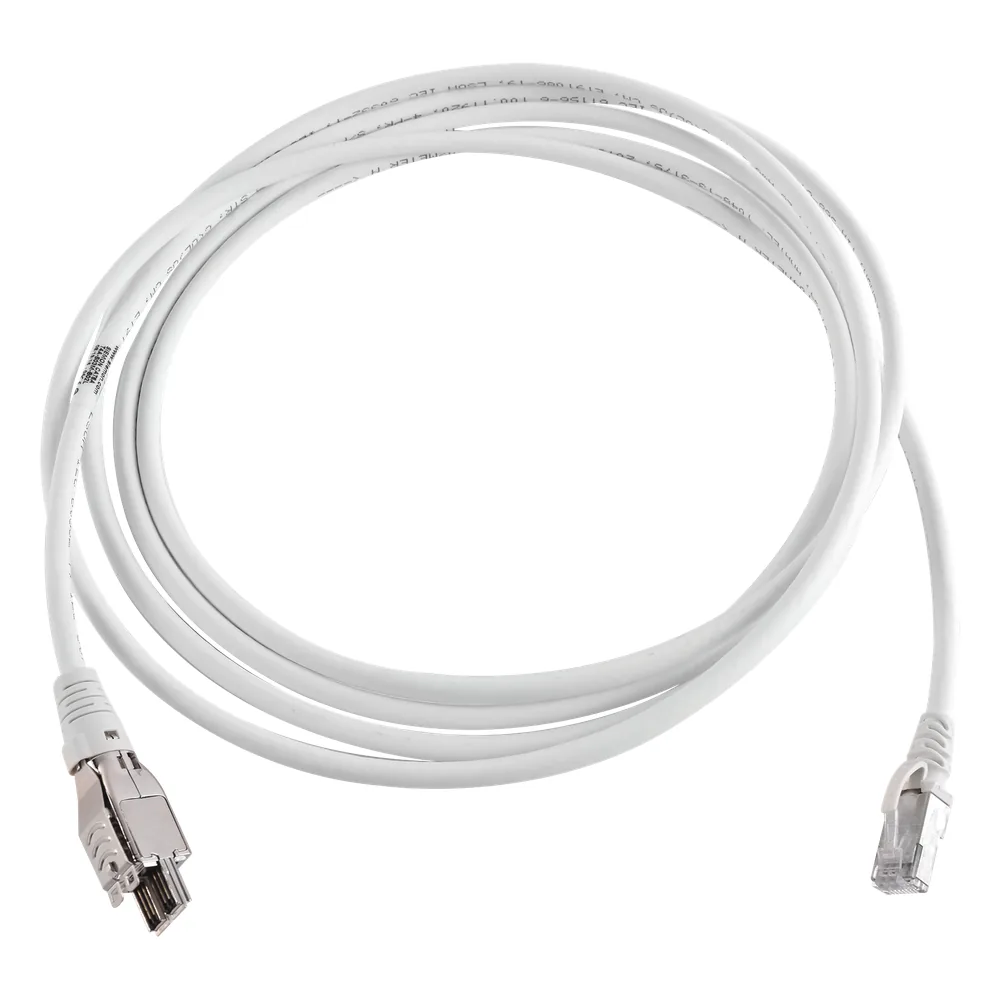 Patch Cord TERA Cat6A 1/10G Ethernet, de 4 pares y conector modular, LS0H, Color Marfil, 2m