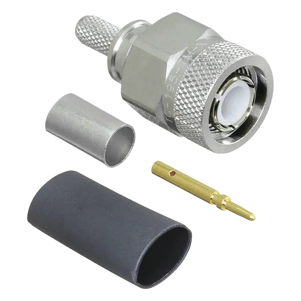 Conector TNC Macho de Anillo Plegable para LMR-195, LMRLW-195, RG58, RG142.