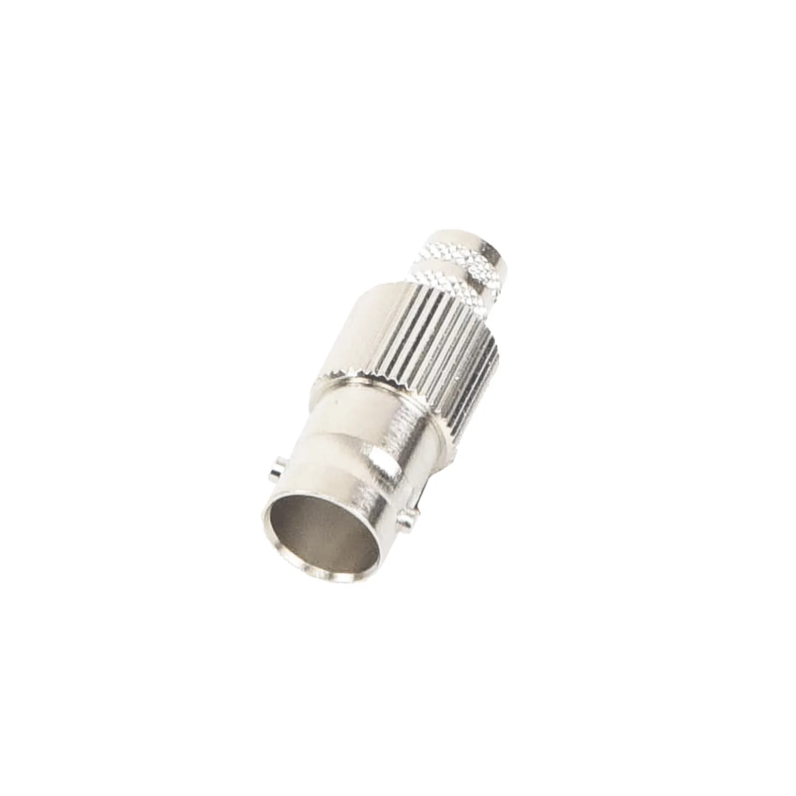 Conector BNC Hembra de 75 Ohm, Anillo Plegable para Cable RG-6/U, Níquel/ Oro/ Teflón.