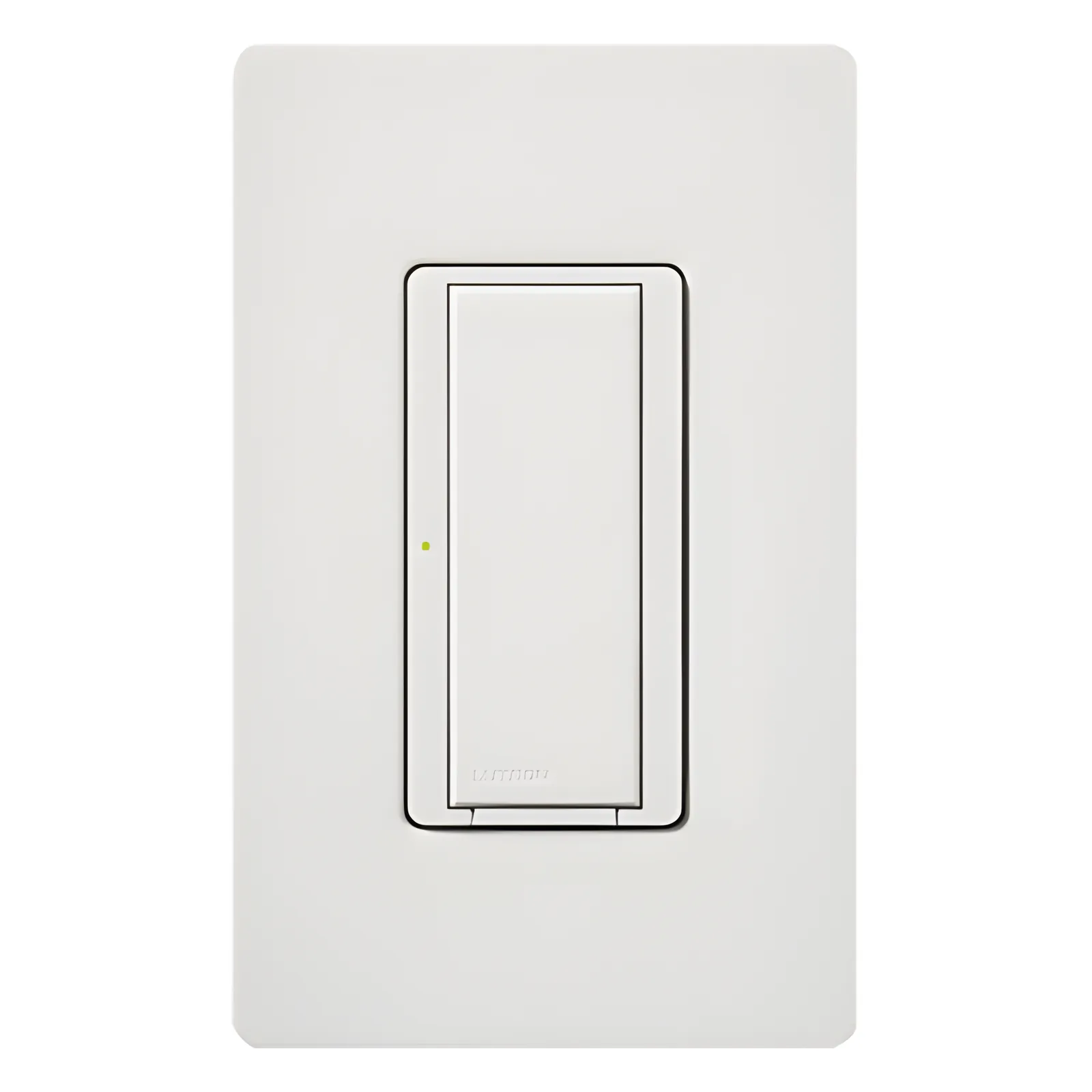 Interruptor inalámbrico on/off Maestro Wireless para iluminación de 6 A y ventiladores de hasta 1/10 HP, 120 V, requiere neutro, compatible con hub Vive, color blanco