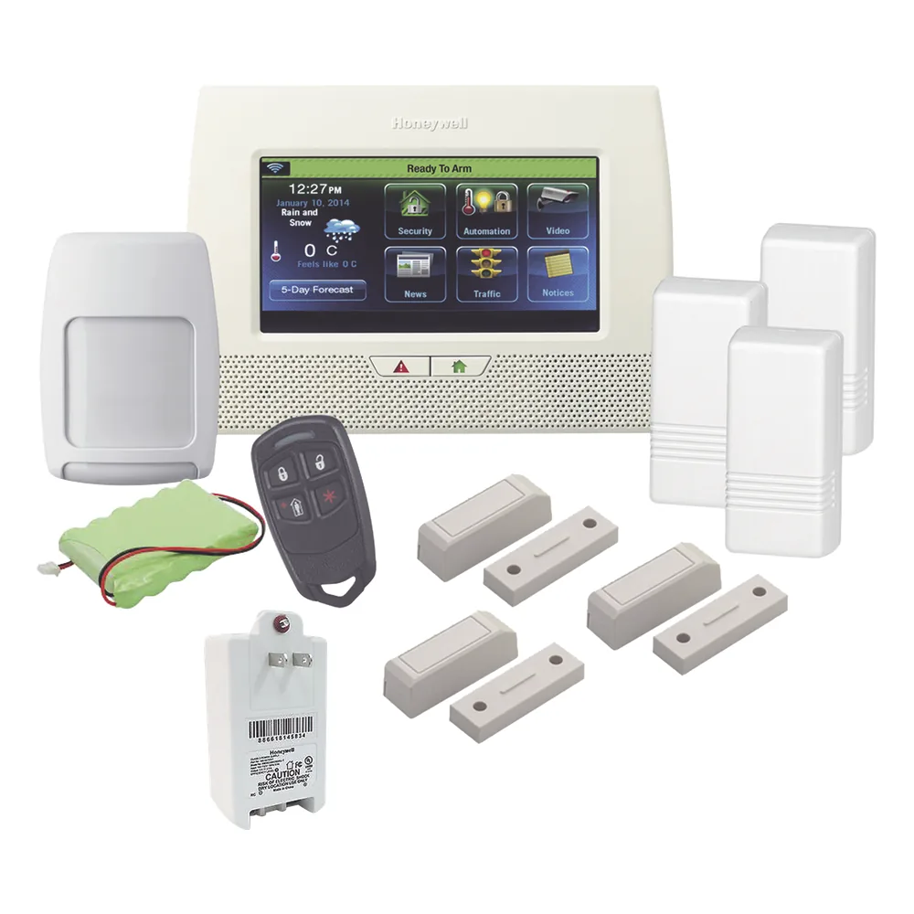 Kit de alarma inalámbrico LYNX Touch 7000 con pantalla táctil color de 7 pulgadas en español y sensores incluidos
