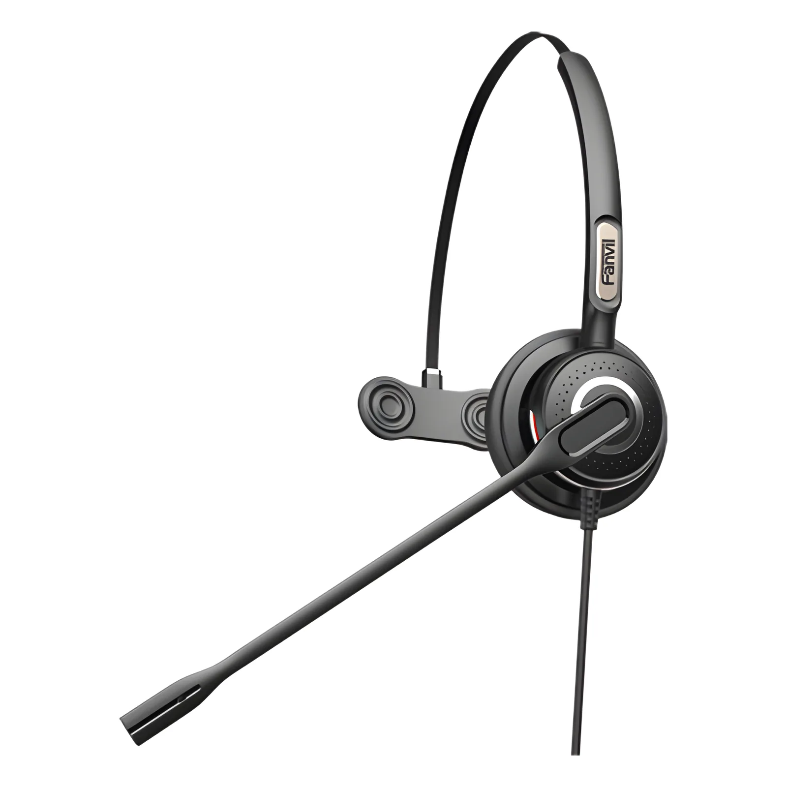 Diadema monoaural con tecnología antishock para teléfonos IP FANVIL y Polycom con micrófono de cancelación de ruido, larga durabilidad