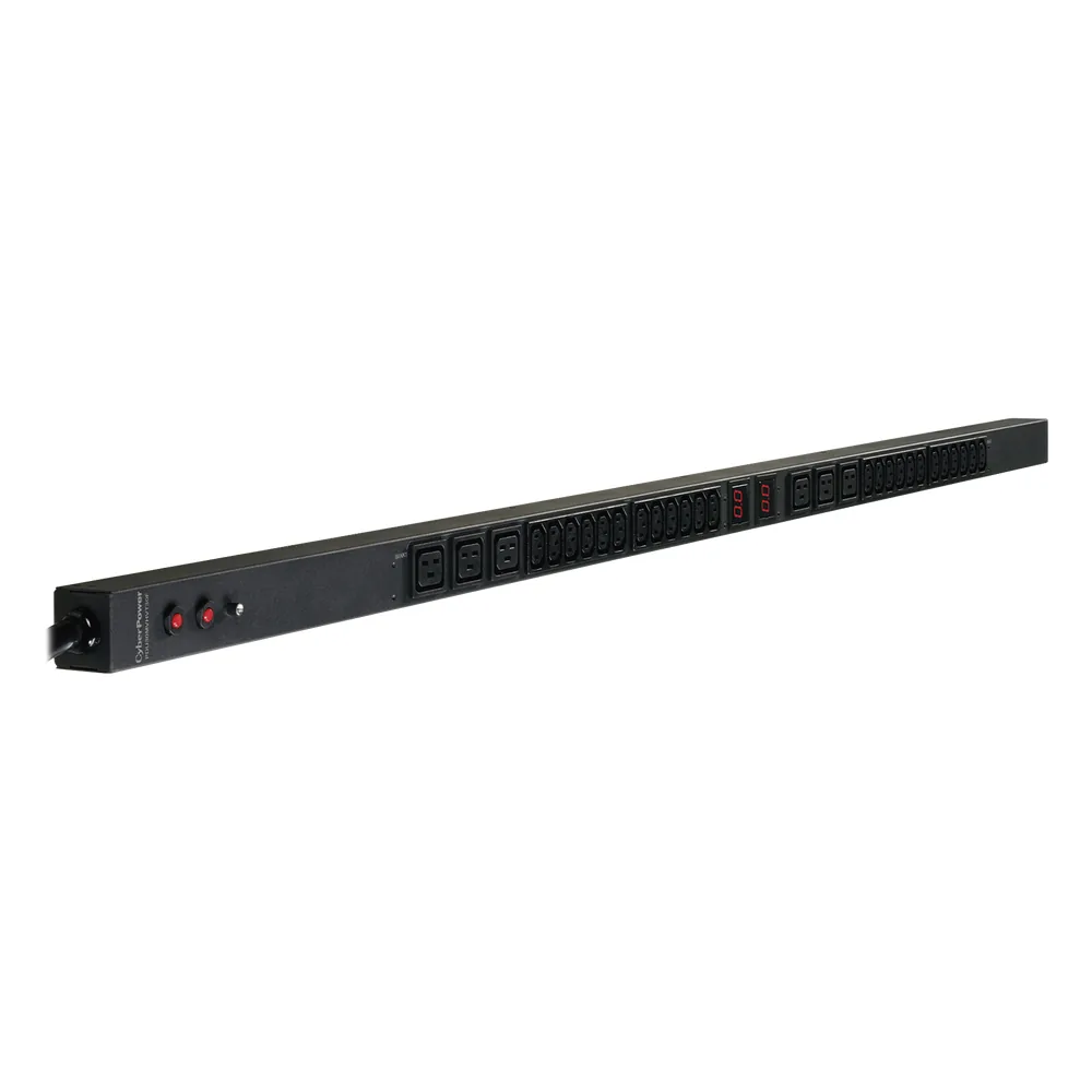 PDU Medible, Para Distribución de Energía, Entrada 200-230 NEMA L6-30P, Con 24 Tomas C13 Y 6 Tomas C19, de Instalación Vertical