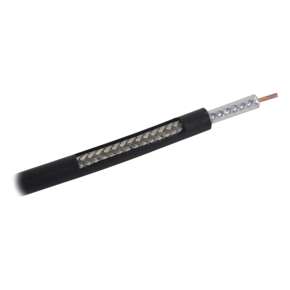Carrete de 100m, Cable Coaxial RG-58 LMRLW-195, Baja Pérdida de 50 Ohms, Conductor de Cobre Sólido