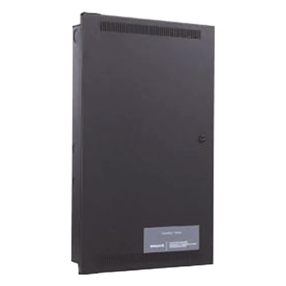 Amplificador direccionable de audio de 50/100 W a doble canal para evacuación por voz, respaldo opcional, gabinete negro