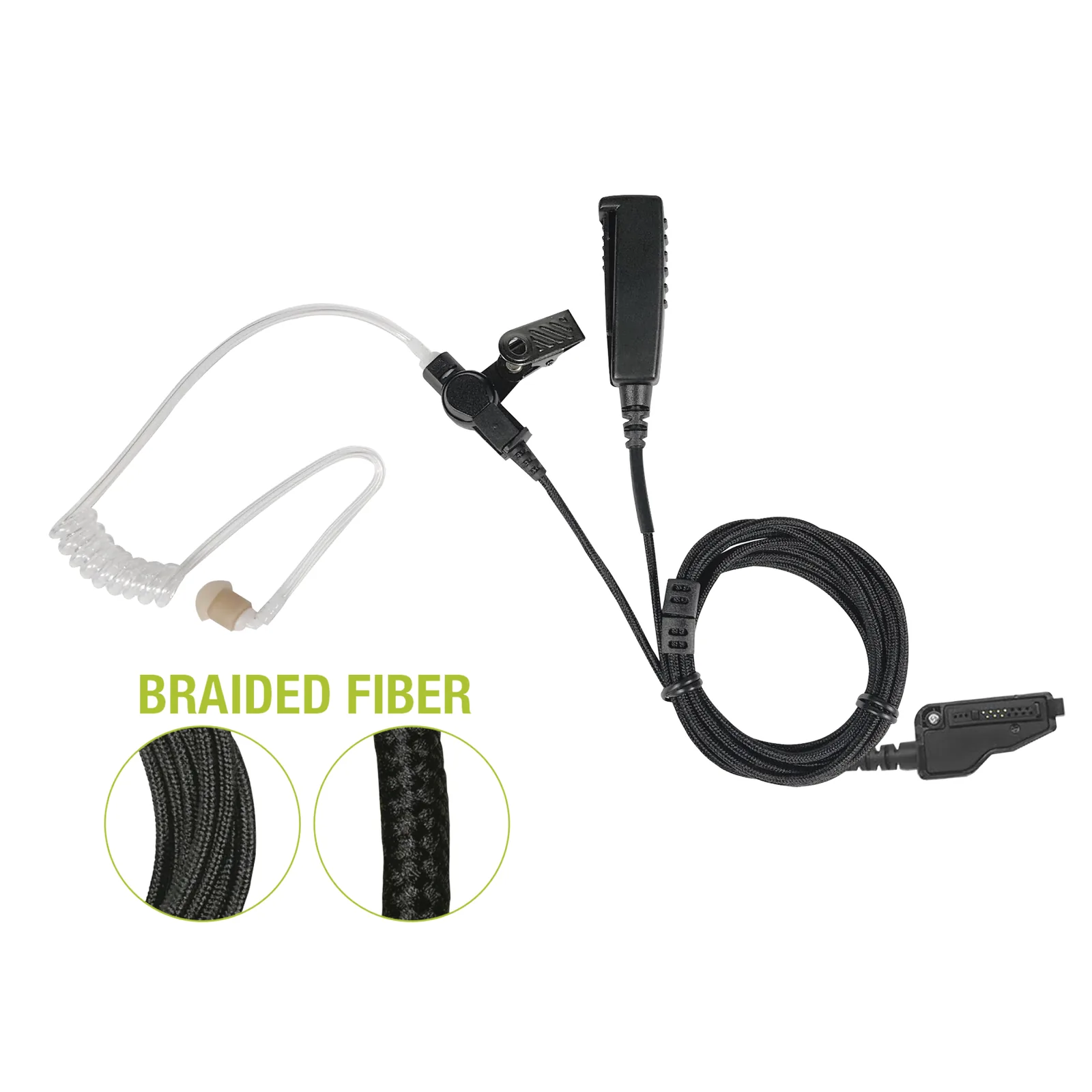 Micrófono De Solapa de 2 Cables De Fibra Trenzada Serie SPM2300BF Con Conector KENWOOD Multipin