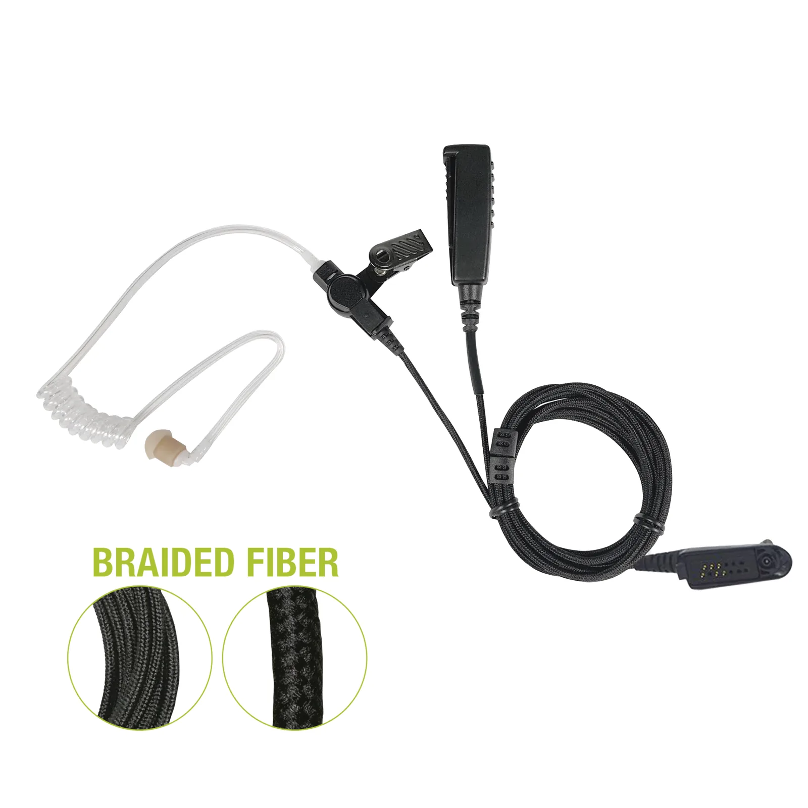 Micrófono De Solapa de 2 Cables De Fibra Trenzada Serie SPM2300BF Con Conector HYTERA Multipin TC-980