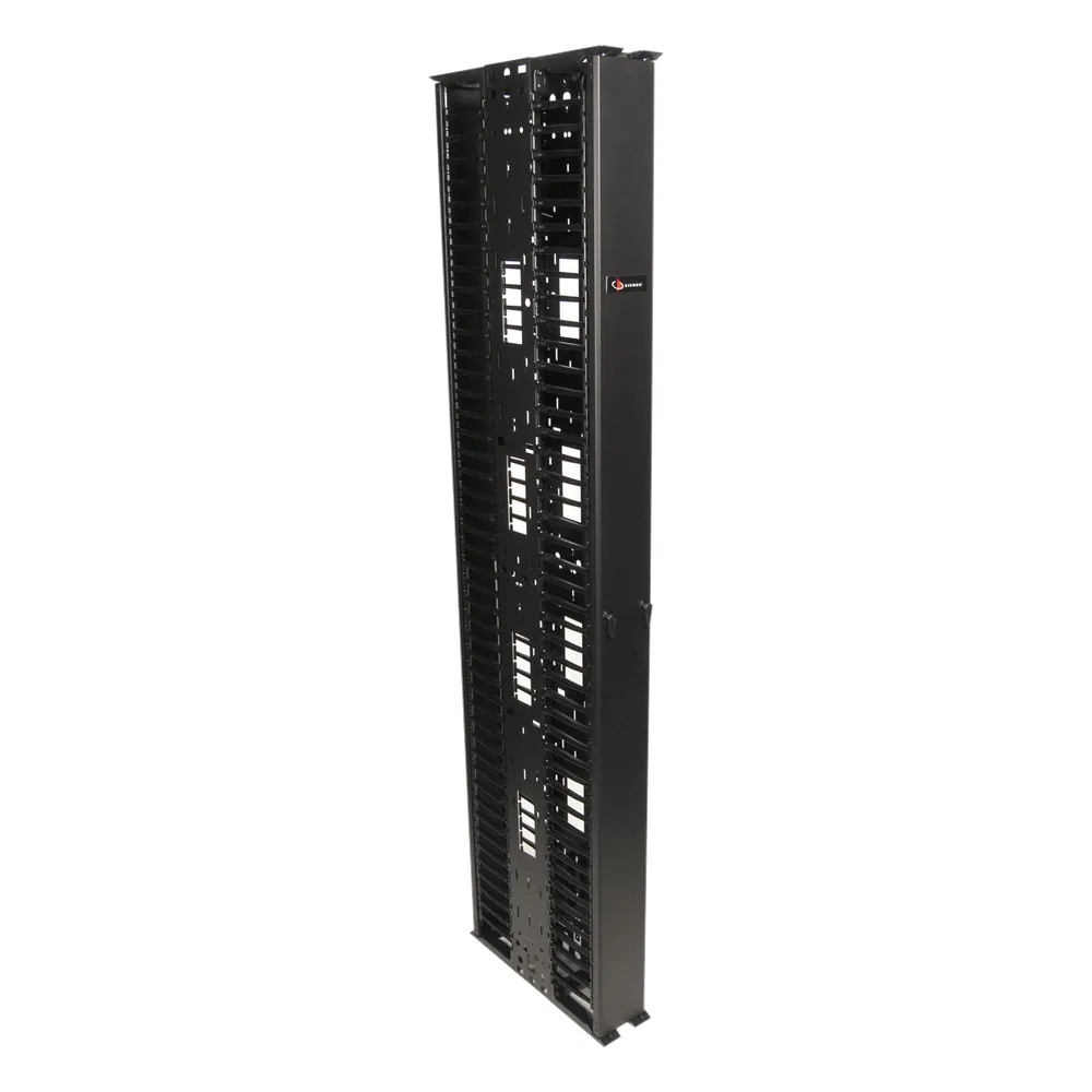 Organizador RouteIT Vertical Doble de 45UR, Fabricado en Acero Laminado en Frío 16AWG, 10in (254 mm) de Ancho