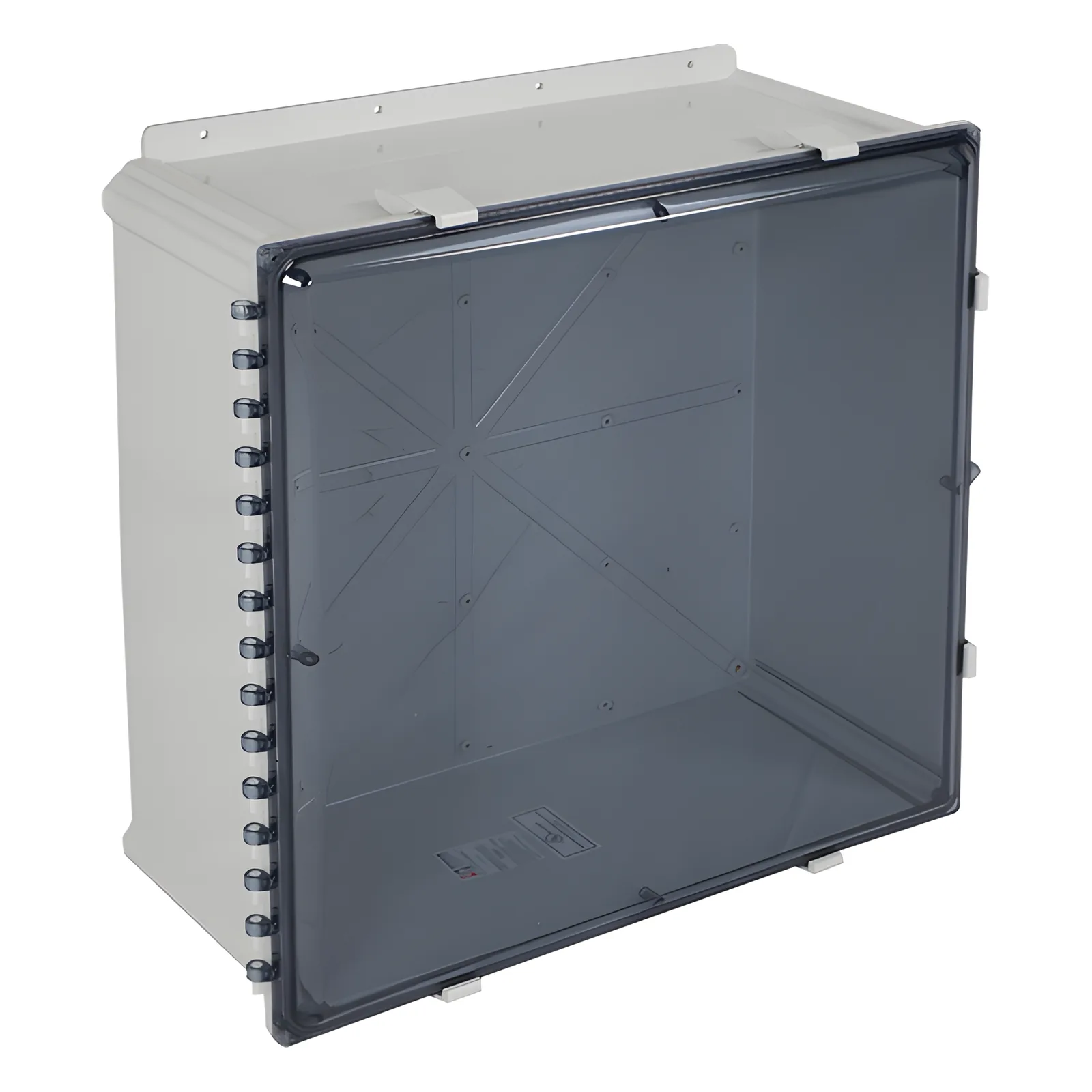 Caja De Policarbonato Con Puerta Tintada, 24Hx24Wx10D Pulgadas (609.6 x 609.6 x 254 mm), IP66, Uso Interior Exterior, Listado UL/cUL
