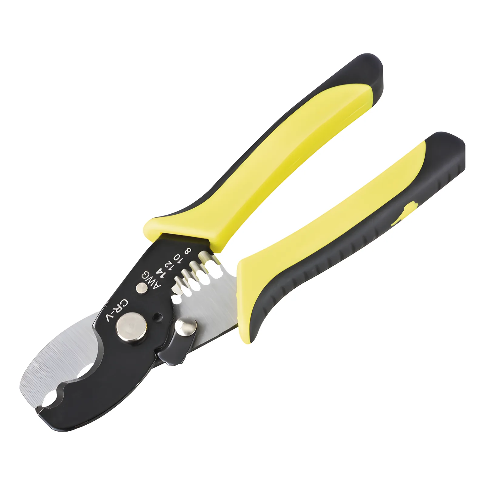 Pinza Pelacables (8-14 AWG) y Cortacables (2/0 AWG Max.) Diseño de Alta Precisión. Mango Ergonómico.