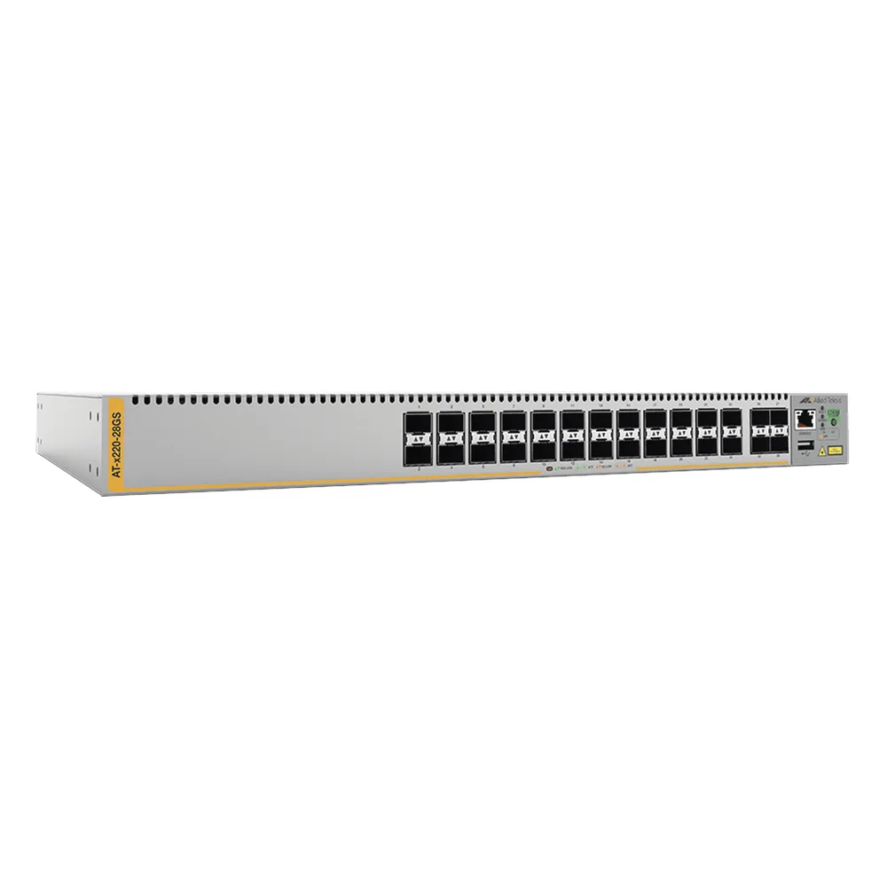 Switch de fibra óptica capa 3, 28 puertos 100/1000X SFP Gigabit