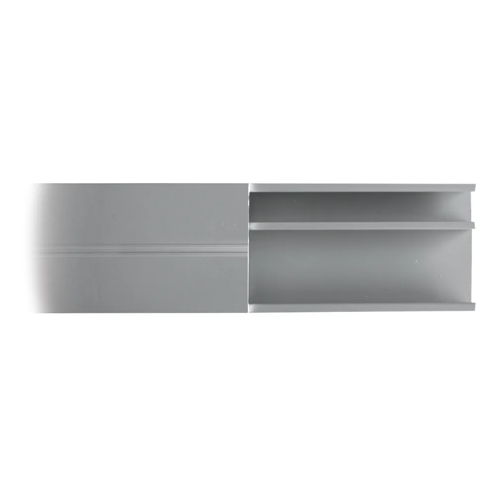 Canaleta de aluminio línea X color blanco, 53 x 14,66 mm, tramo de 2 metros