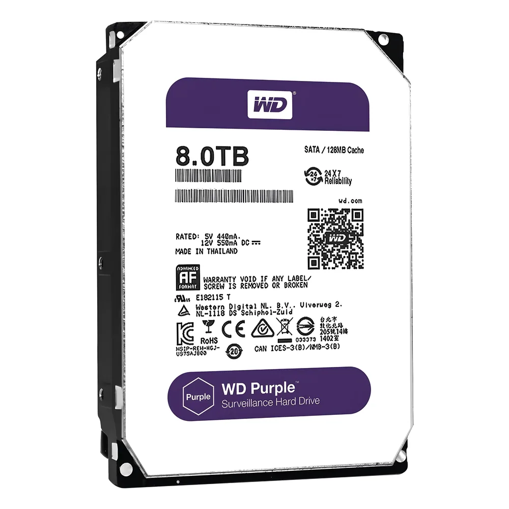 Disco duro WD de 8TB / 5400RPM / Optimizado para Videovigilancia