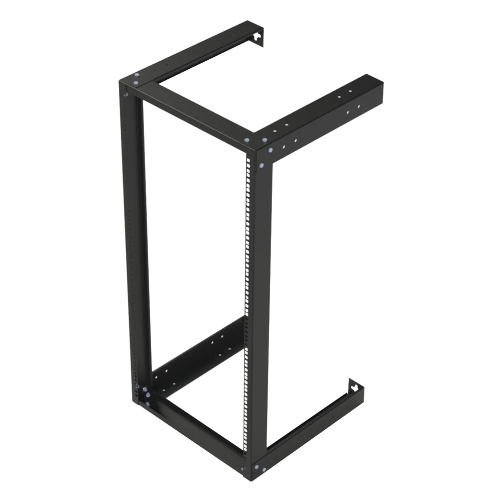 Rack Abierto de 19" para Montaje en Pared de 24 Unidades.