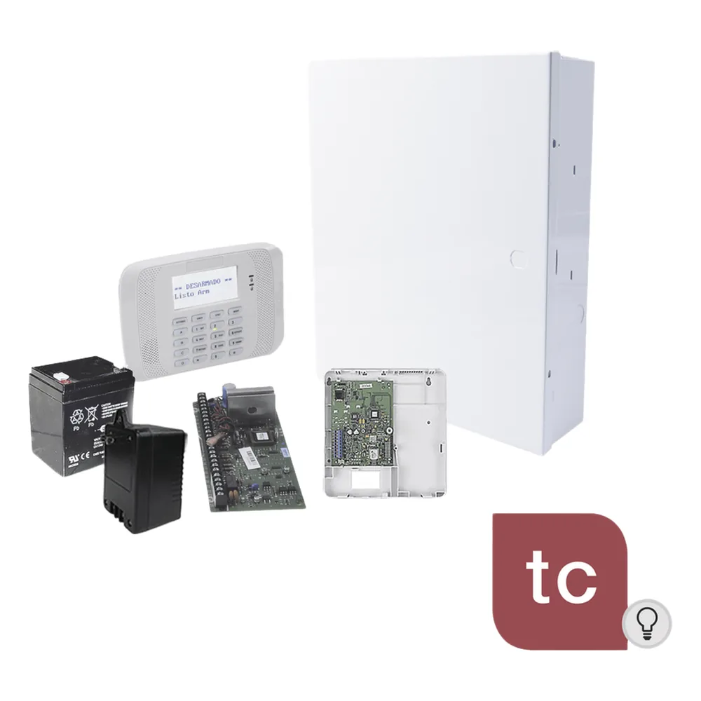 Kit de panel de alarma de intrusión de 48 zonas con comunicador IP y un año de servicio Total Connect