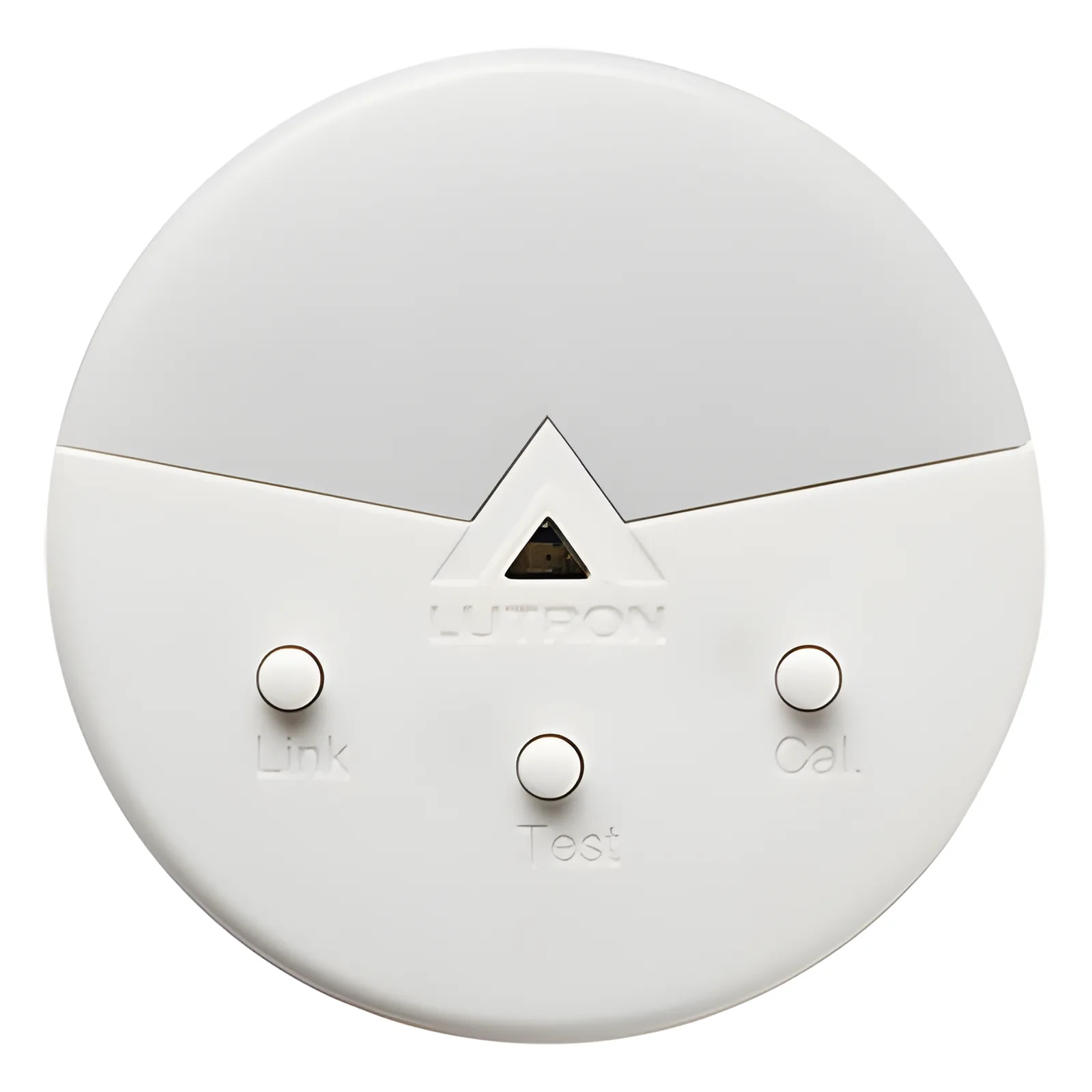 Sensor de luz natural inalámbrico Radio Powr Savr de montaje en techo, rango 0-1600 lx, batería con 10 años de vida, tecnología Clear Connect para sistemas Lutron