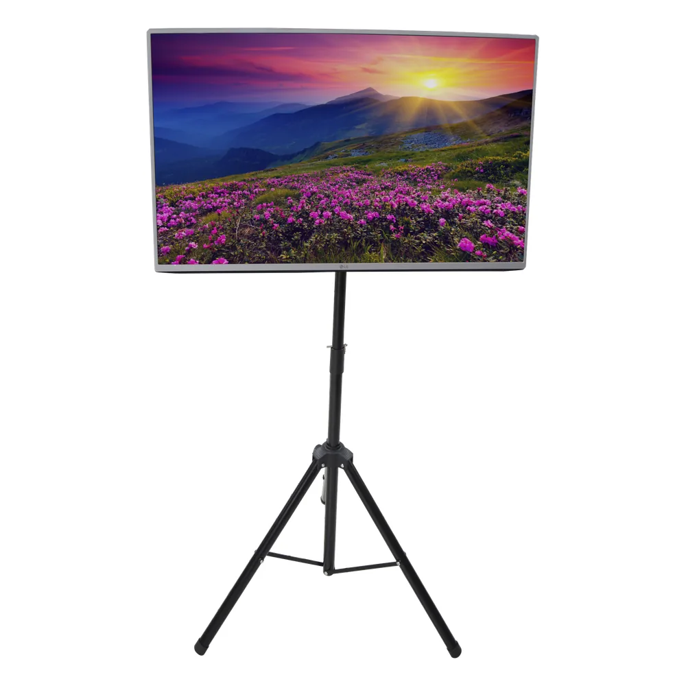 Trípode Portátil con Soporte de piso para Monitores de 32 a 65" / Vesa 600 x 400 / Acero / Montaje de 65 cm a 1 mt