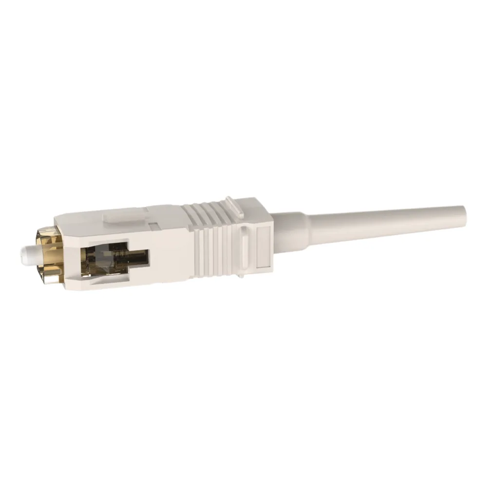 Conector de Fibra Óptica SC Simplex OptiCam, Multimodo 62/125 OM1, Pre-pulido, Color Beige