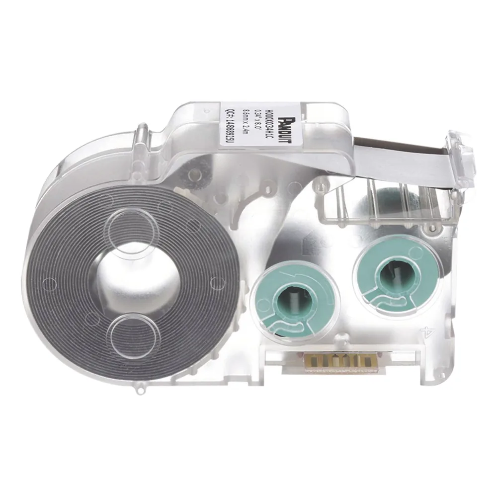 Casete de 225 Etiquetas Autolaminadas de 12.7 x 31.8 mm (0.5 x 1.25 pulgadas), para Cables de 3 a 7.1 mm (0.12 a 0.28 pulgadas) de Diámetro, Área de Impresión Color Blanco