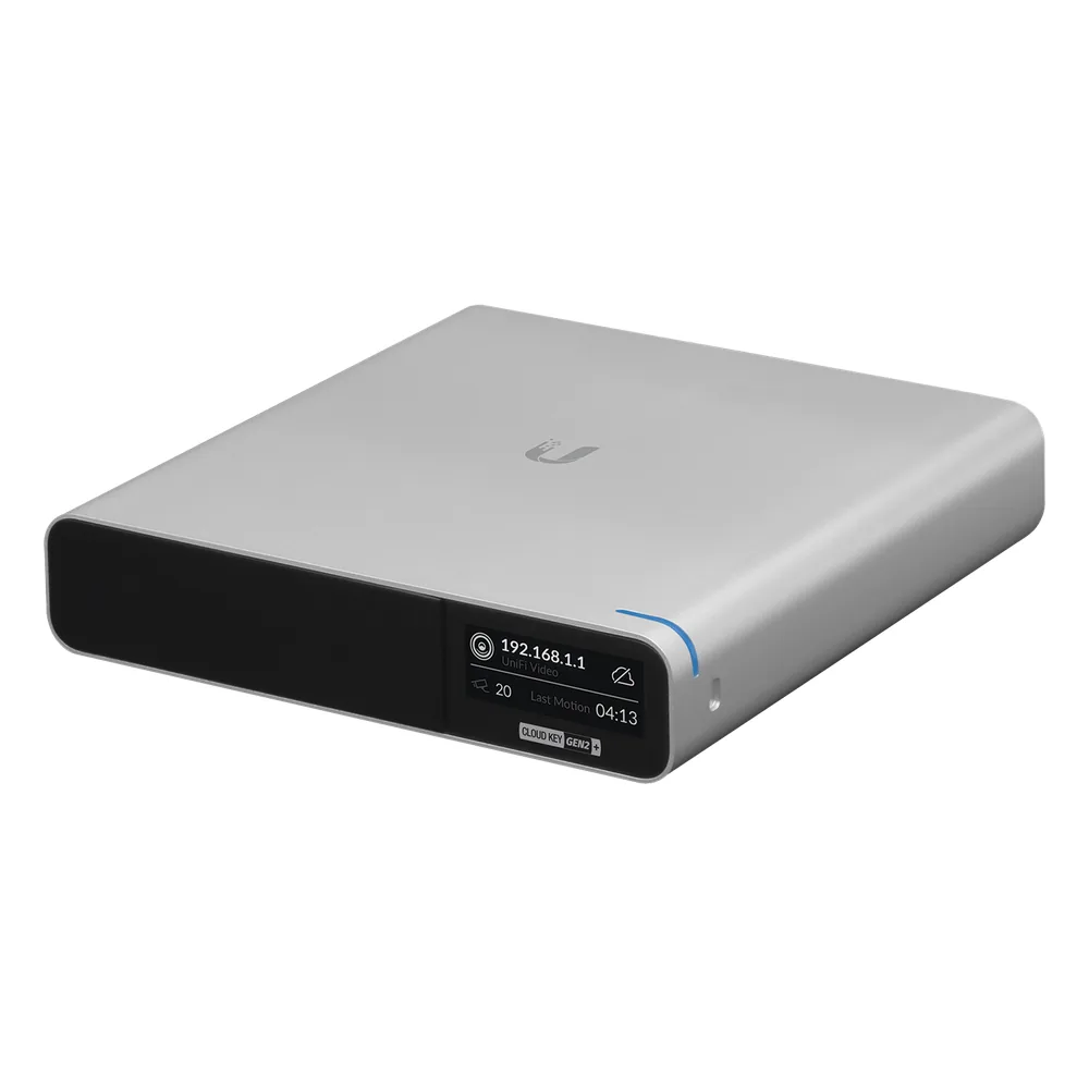 UniFi OS Console Cloud Key Gen2 PLUS / con aplicaciones UniFi Network y Protect, para hasta 50 dispositivos y 20 cámaras UniFi HD, incluye disco duro 1TB
